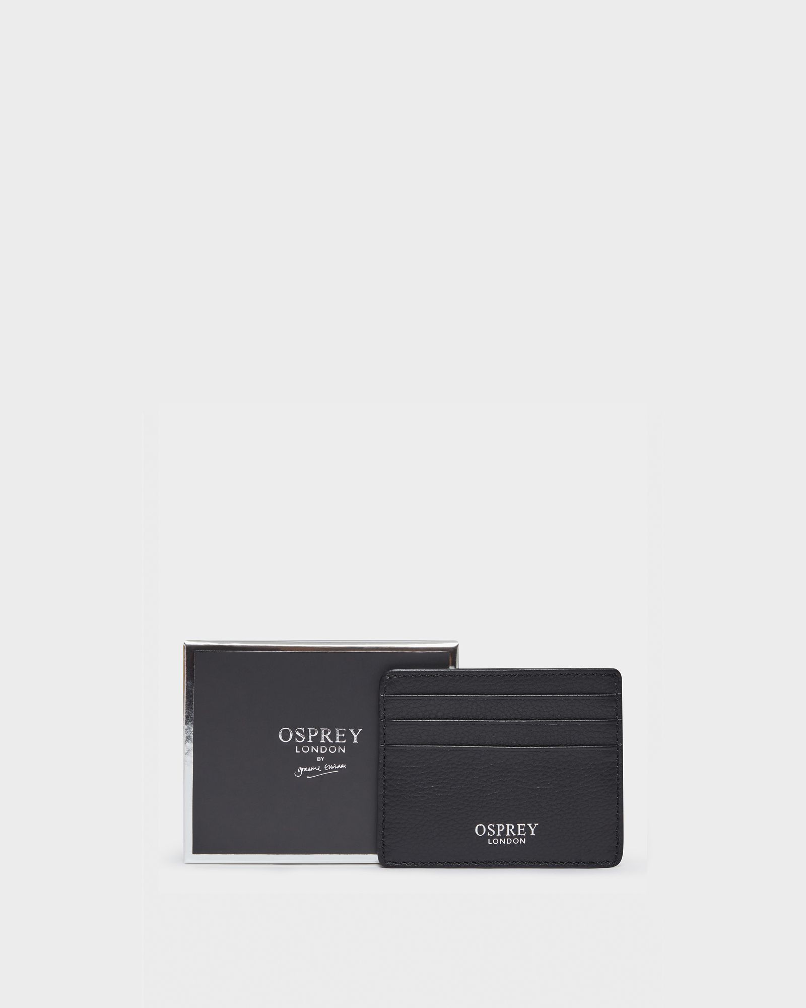 Image number 1 of The Island Leather Card Holder in Black