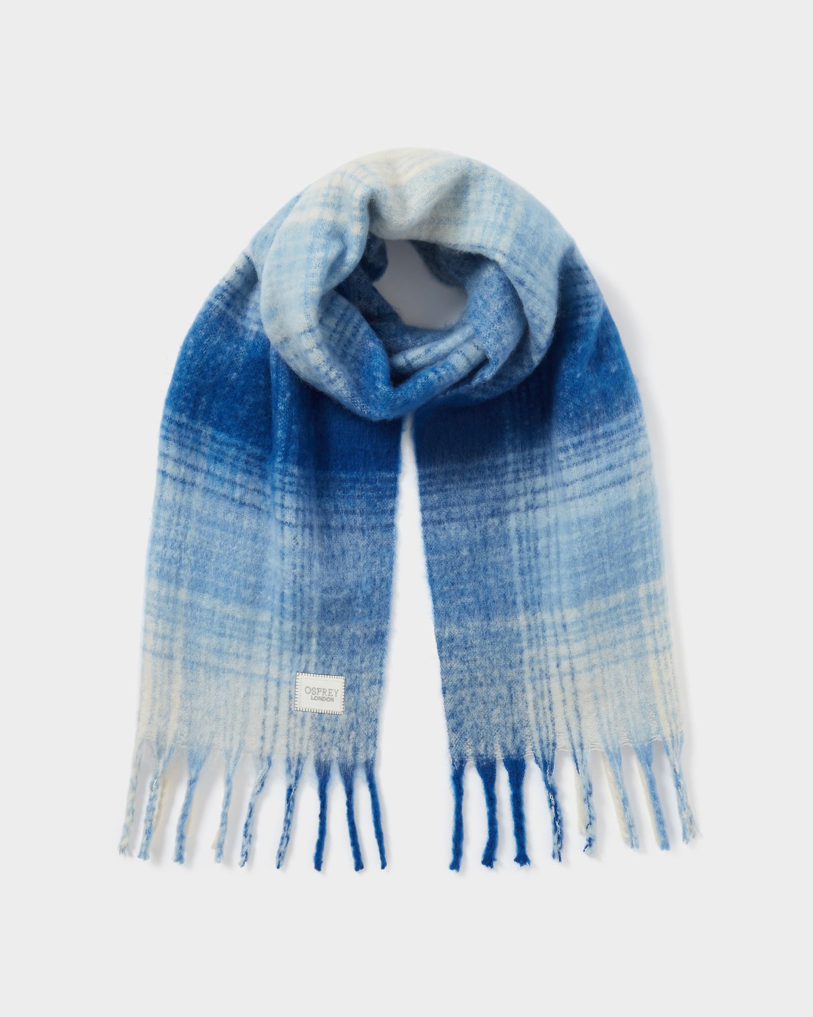 Image number 1 of The Adele Wool Blend Scarf in Blue