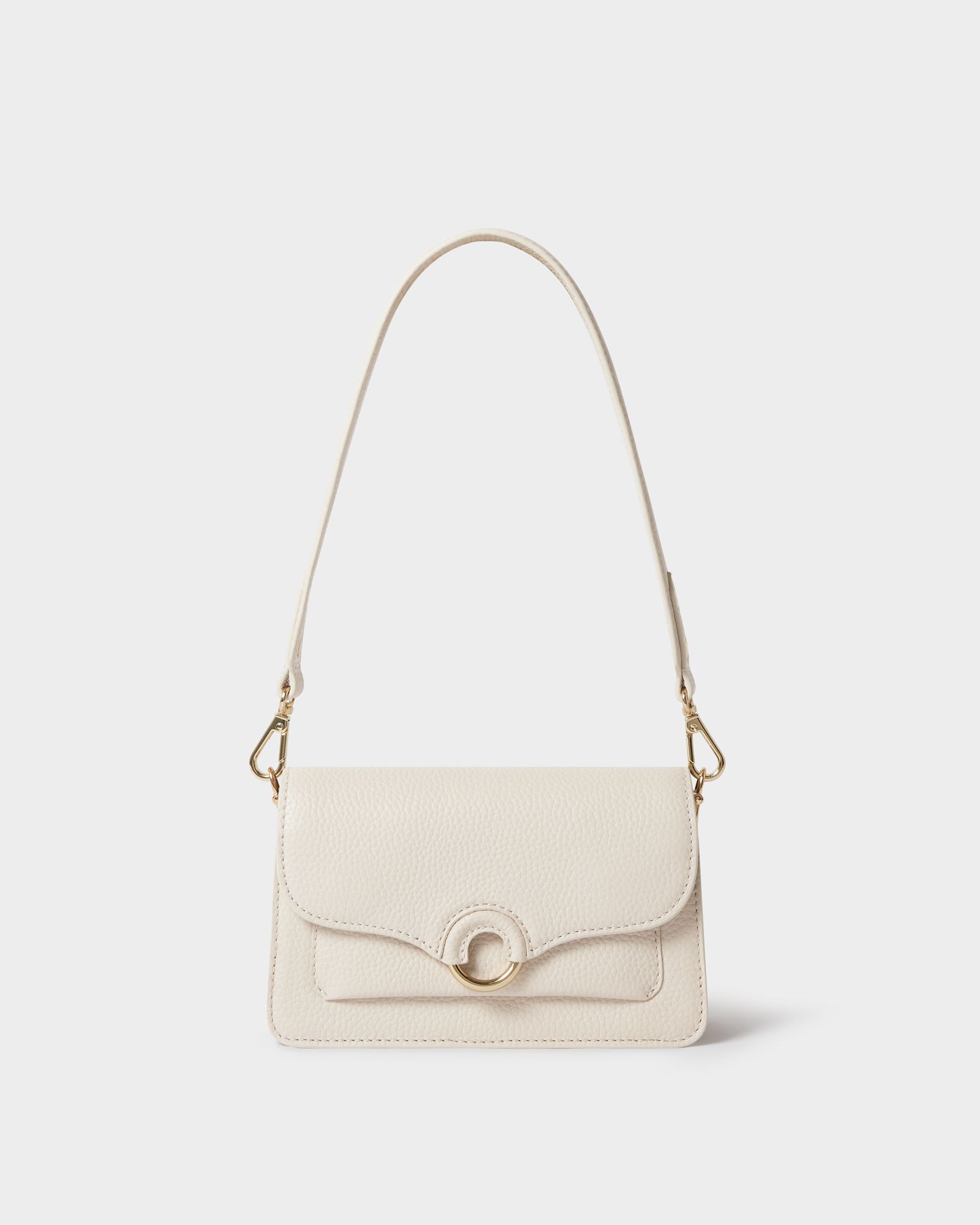 Image number 1 of The Henley Leather Shoulder Bag in Dove