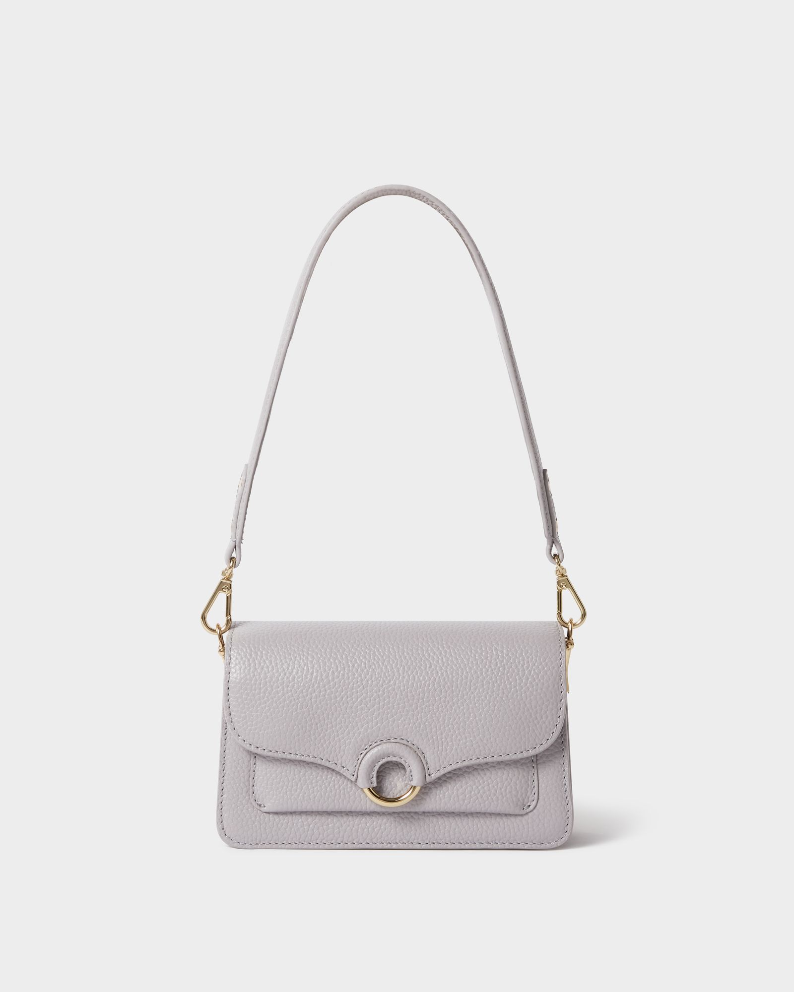 Image number 1 of The Henley Leather Shoulder Bag in Taupe