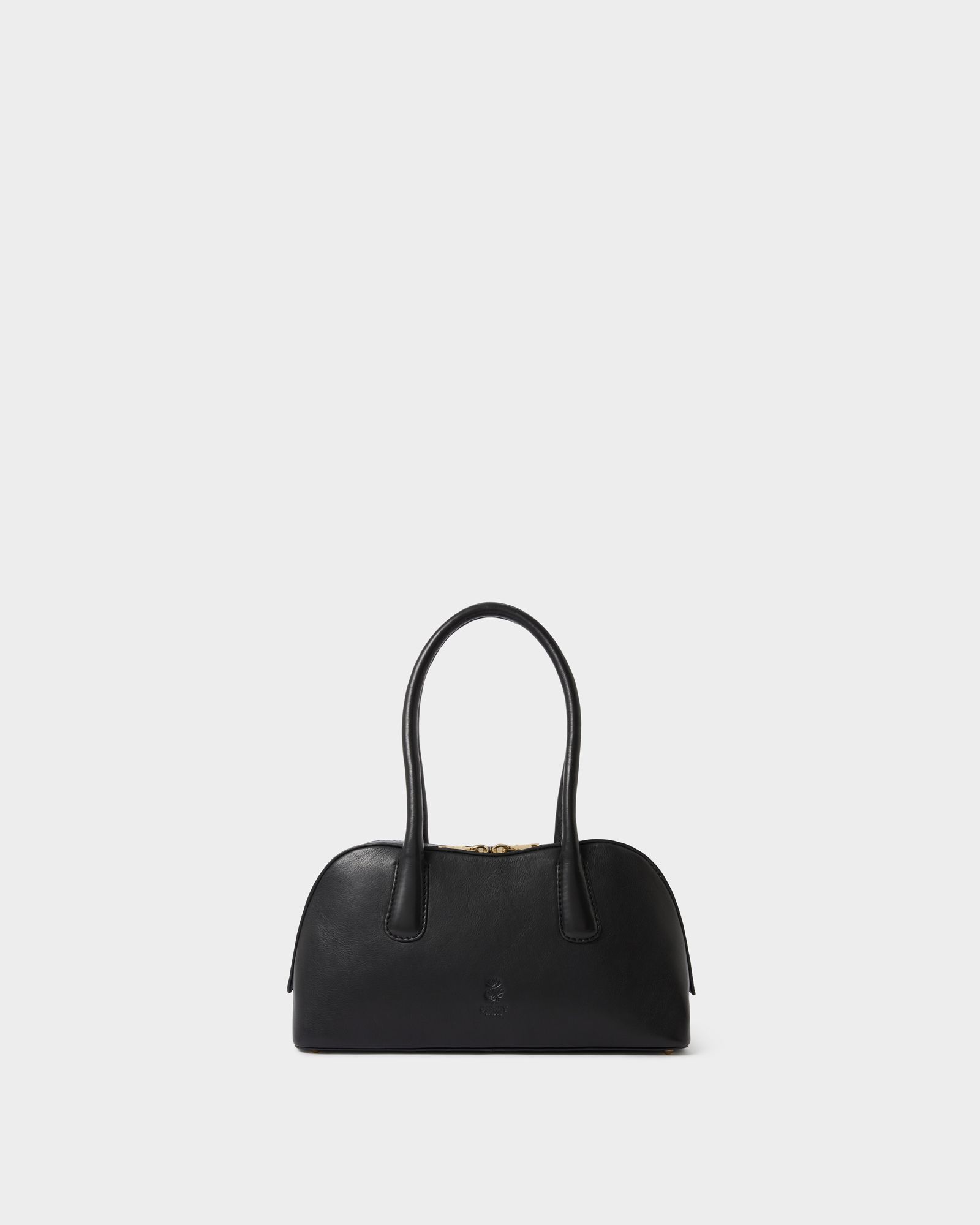 Image number 1 of The Valentina Leather Shoulder Bag in Black