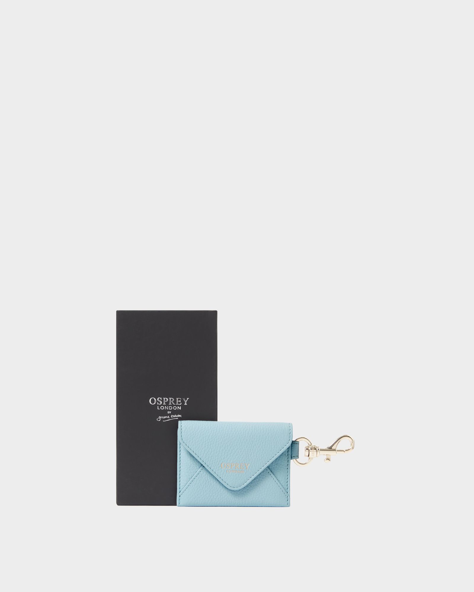 Image number 1 of The Envelope Card Holder Leather Keyring in Ice