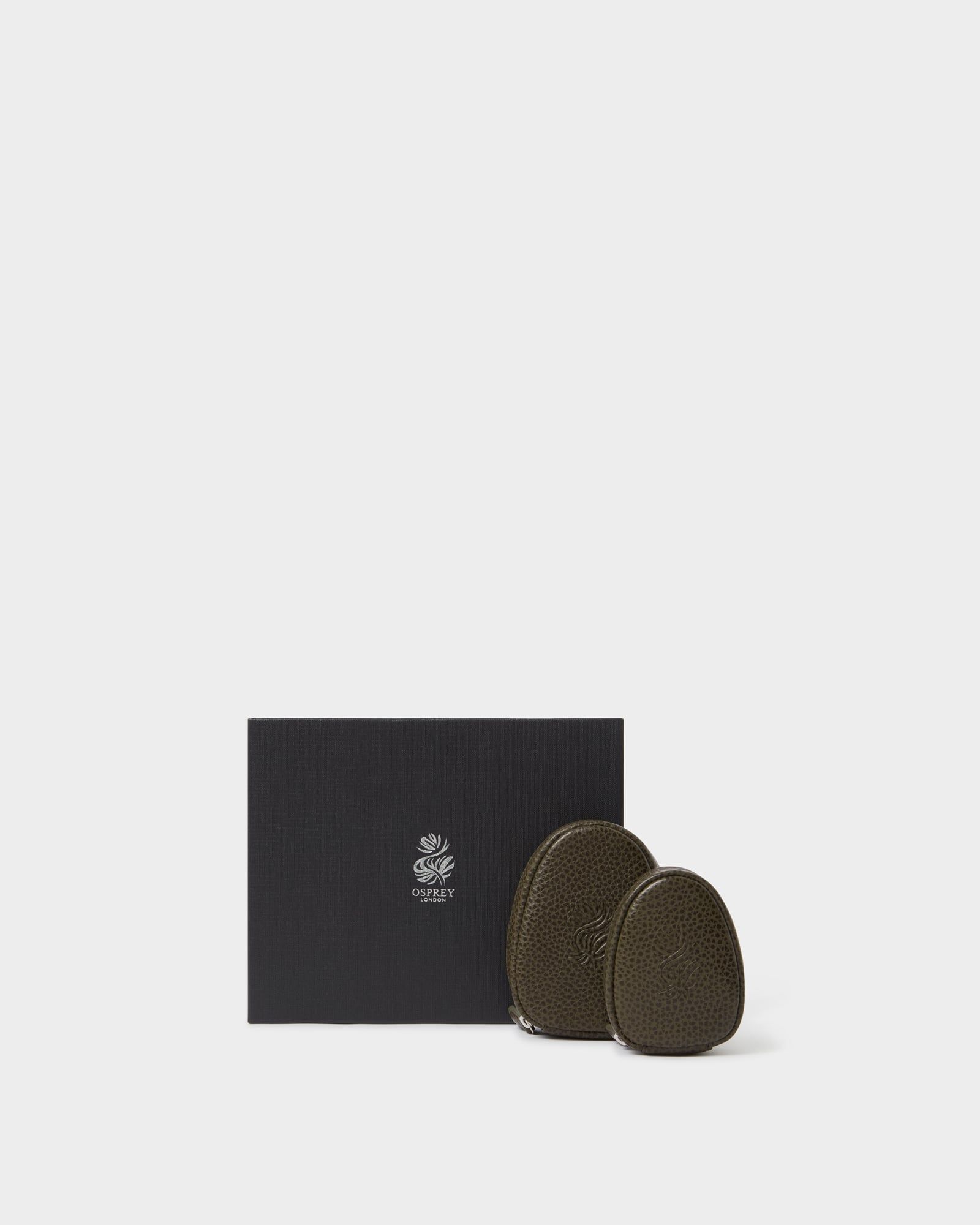 Image number 1 of The Egg Tech Leather Pouch Set in Dark Olive