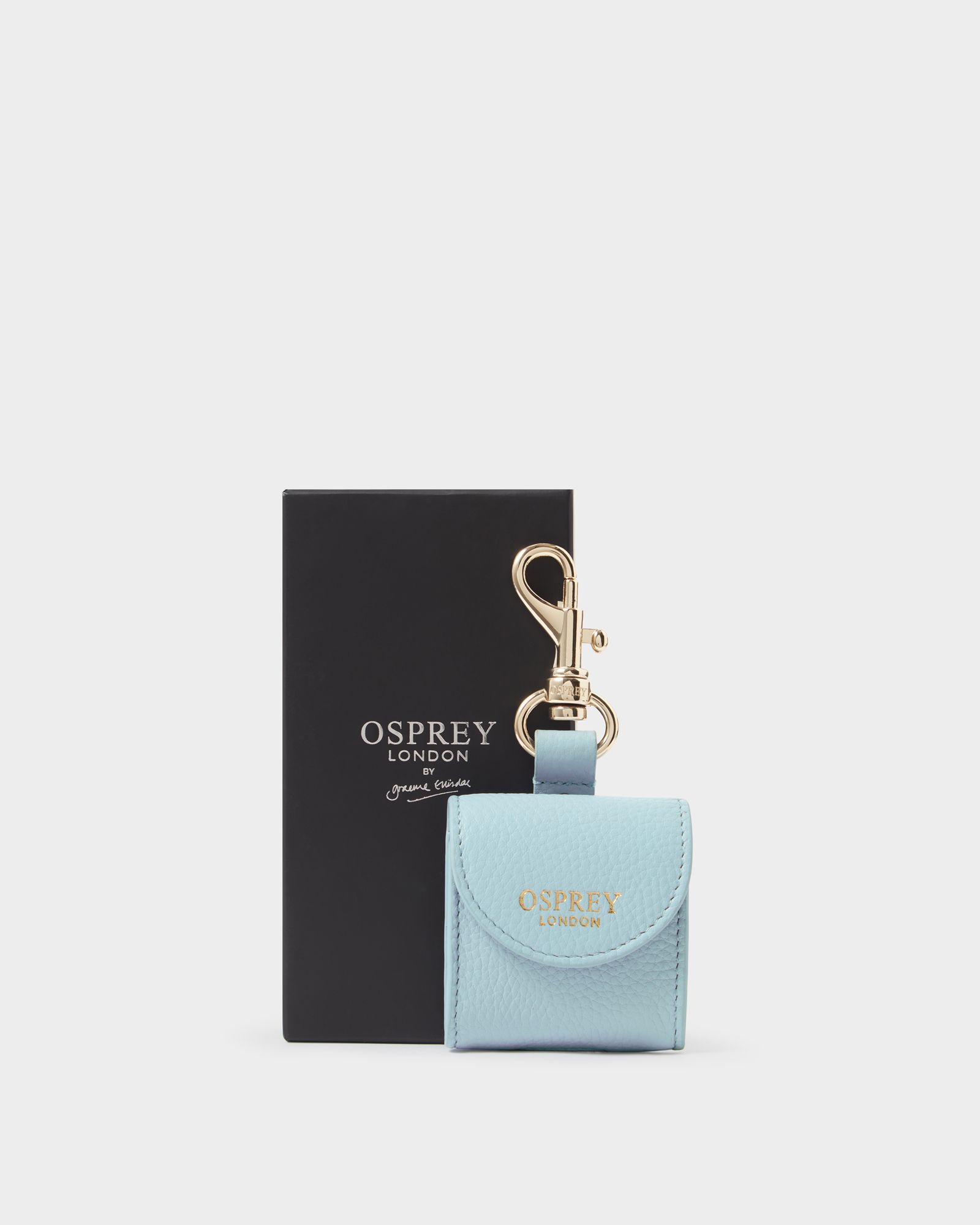 Image number 1 of The Leather AirPod Case Keyring in Ice