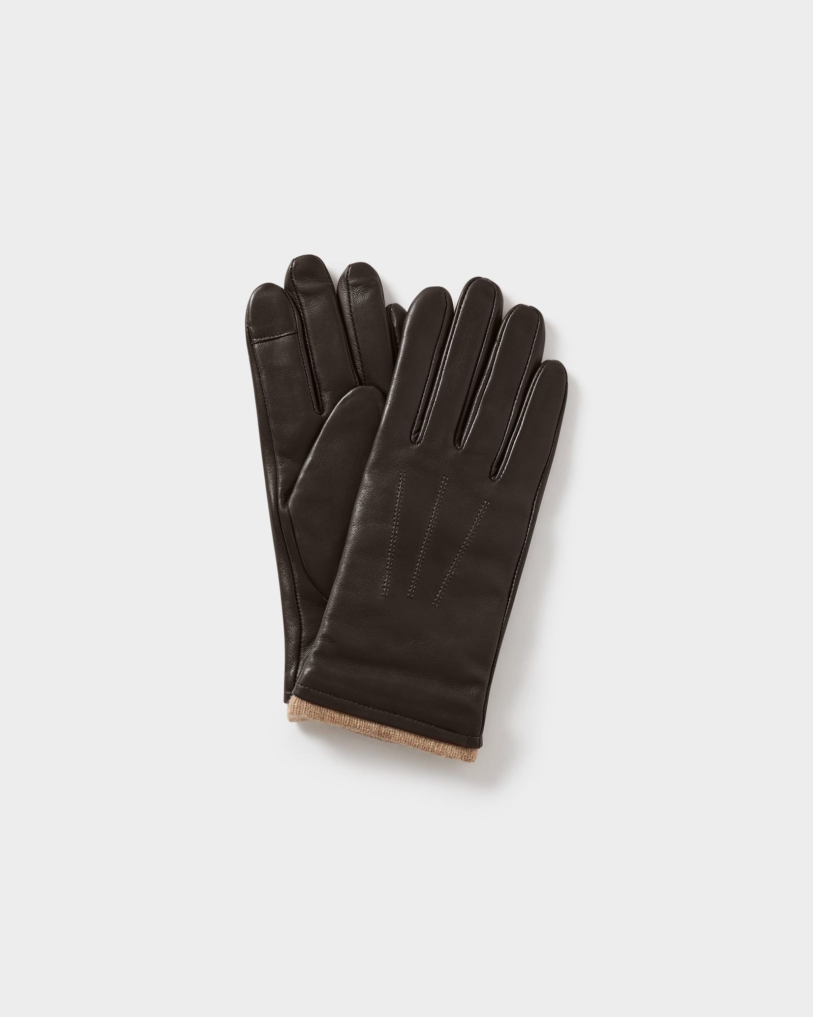 Image number 1 of The Amelia Womens Leather Gloves in Chocolate
