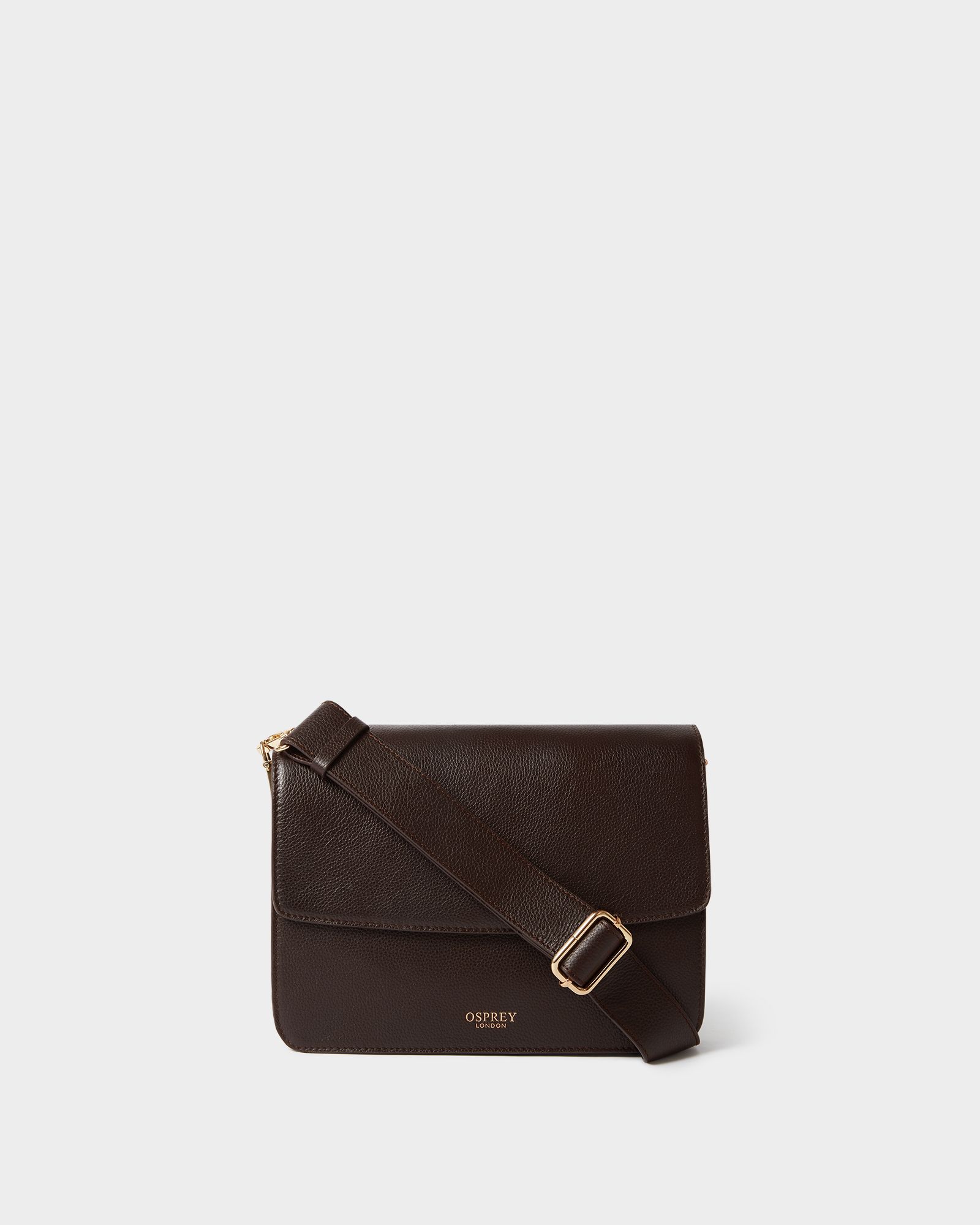 Image number 1 of The Camille Leather Crossbody Bag in Chocolate