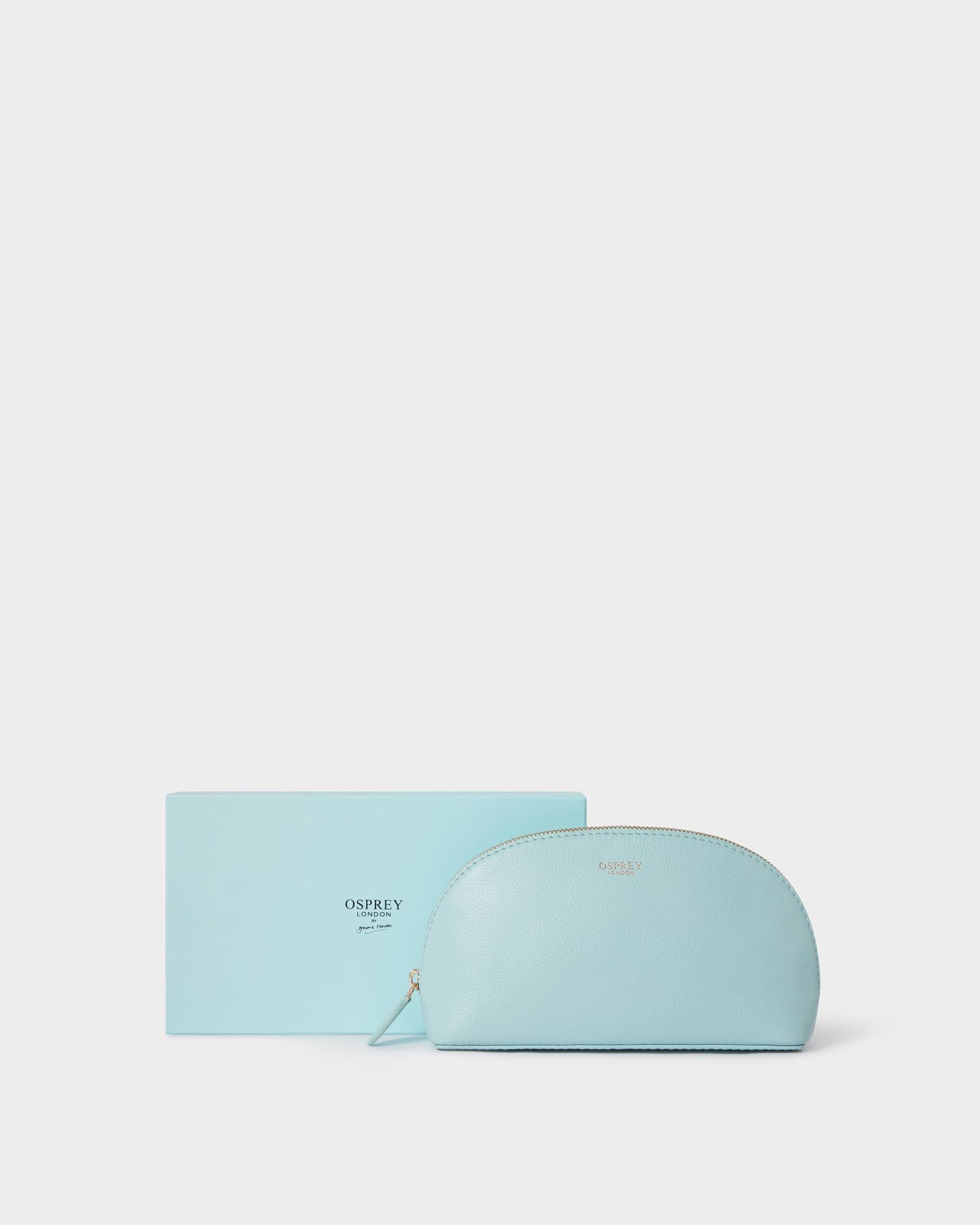 Image number 1 of The Poppy Leather Make Up Bag in Arctic