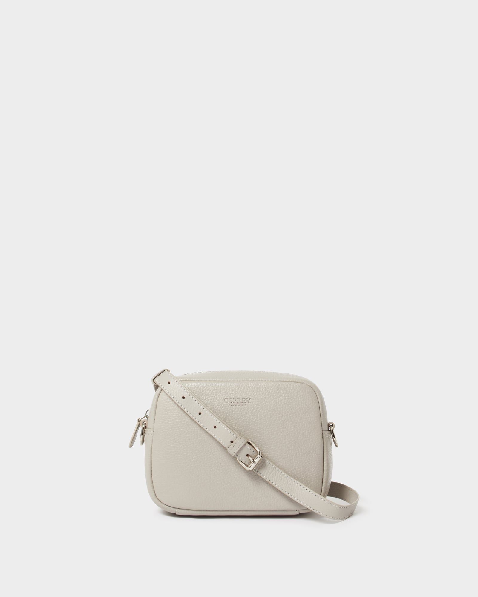 Image number 1 of The Camera Leather Crossbody in Beige