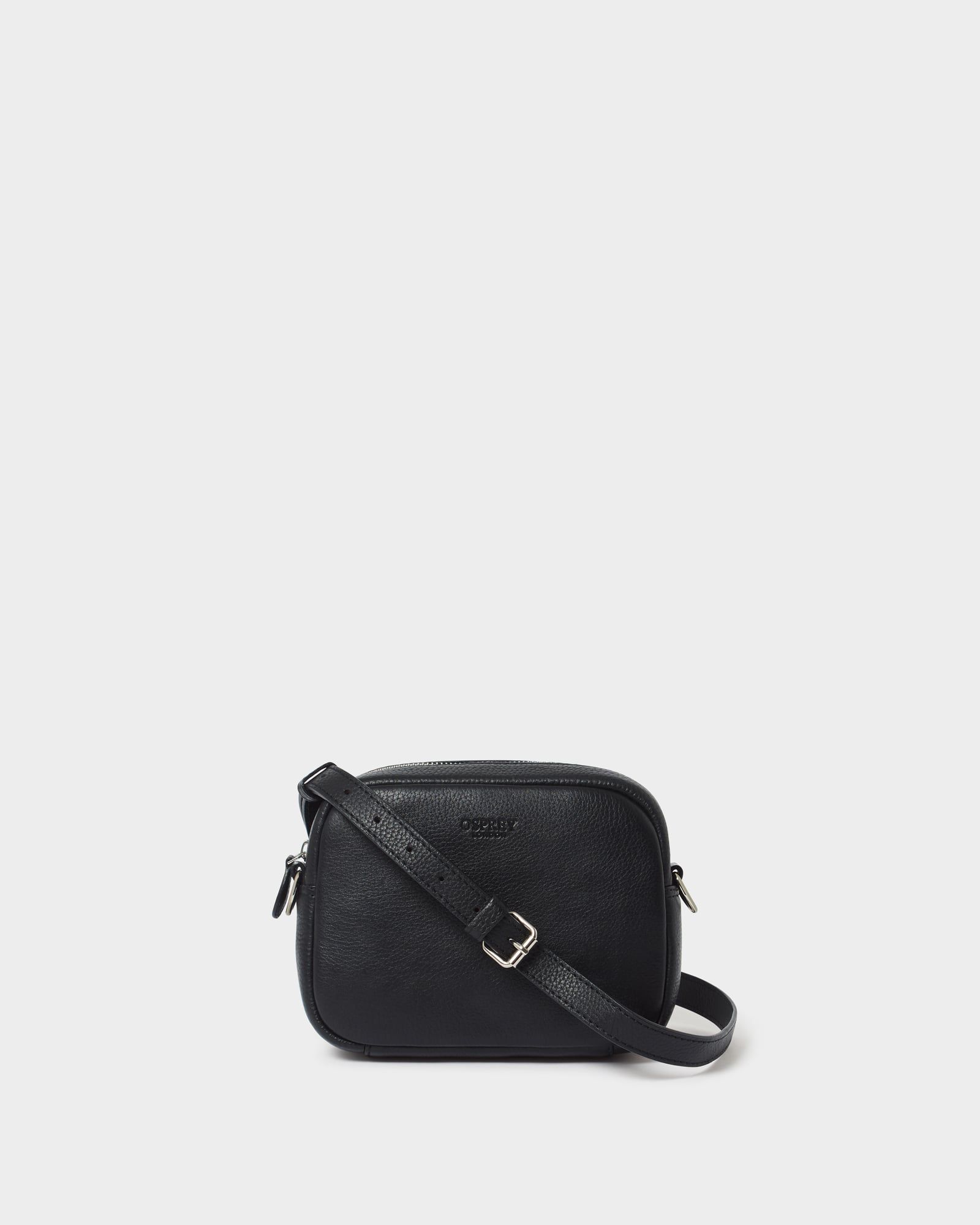 Image number 1 of The Camera Leather Crossbody in Black