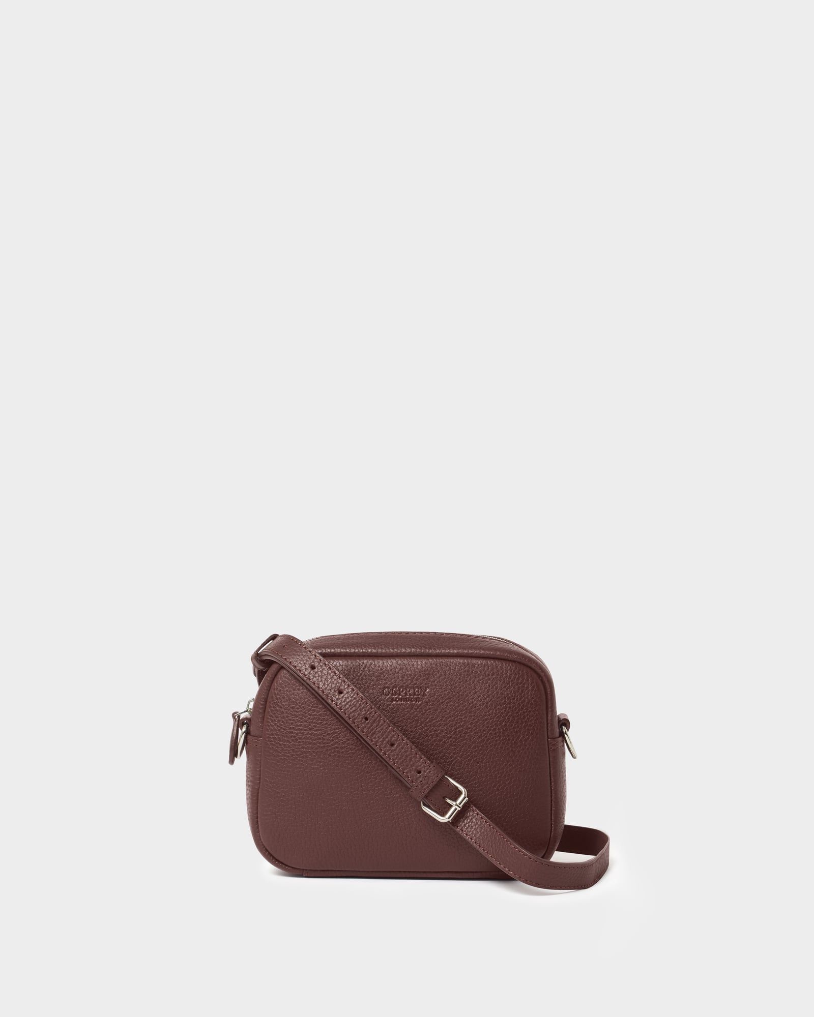 Image number 1 of The Camera Leather Crossbody in Merlot