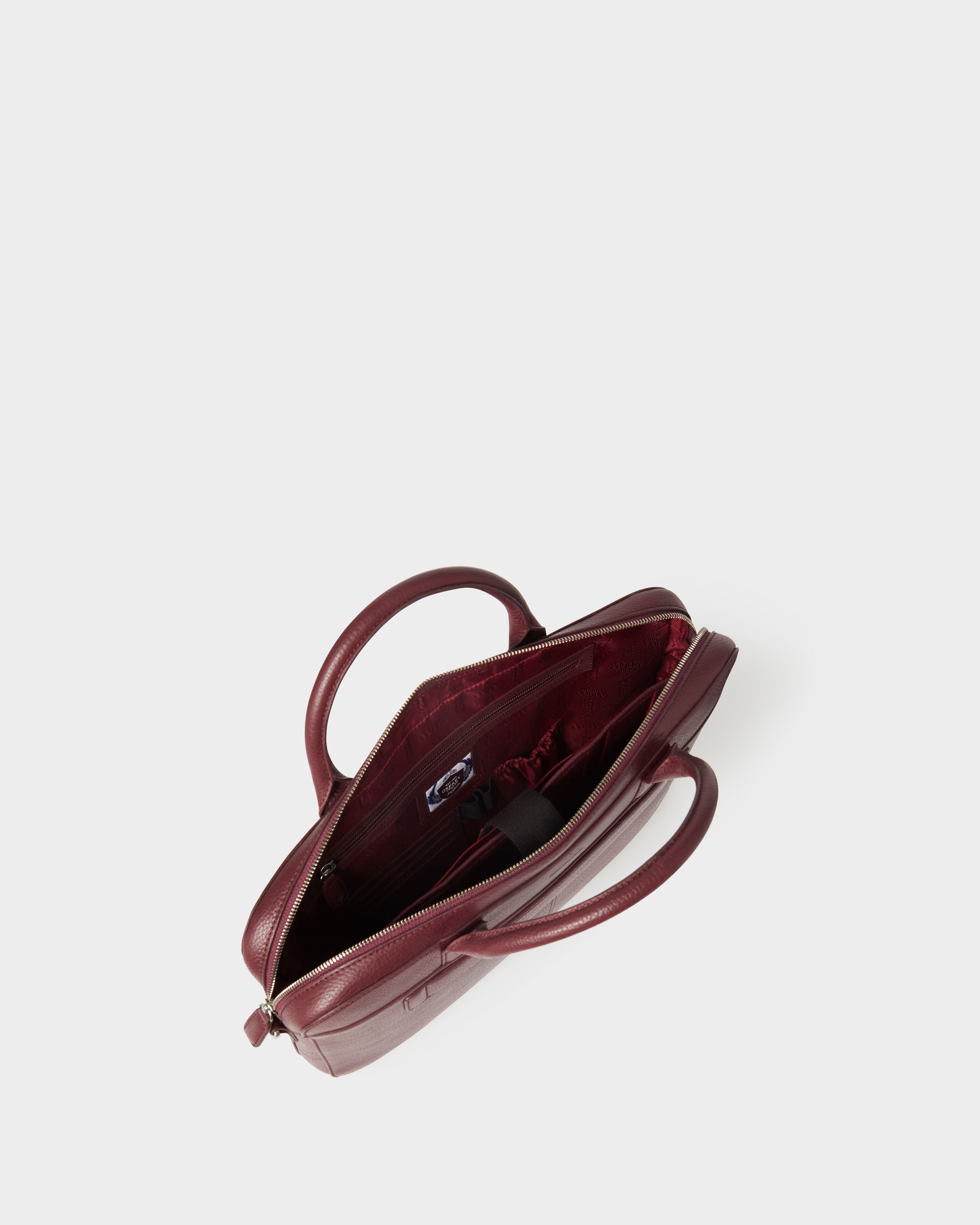 Image number 3 of The Jacob Leather Laptop Case in Merlot
