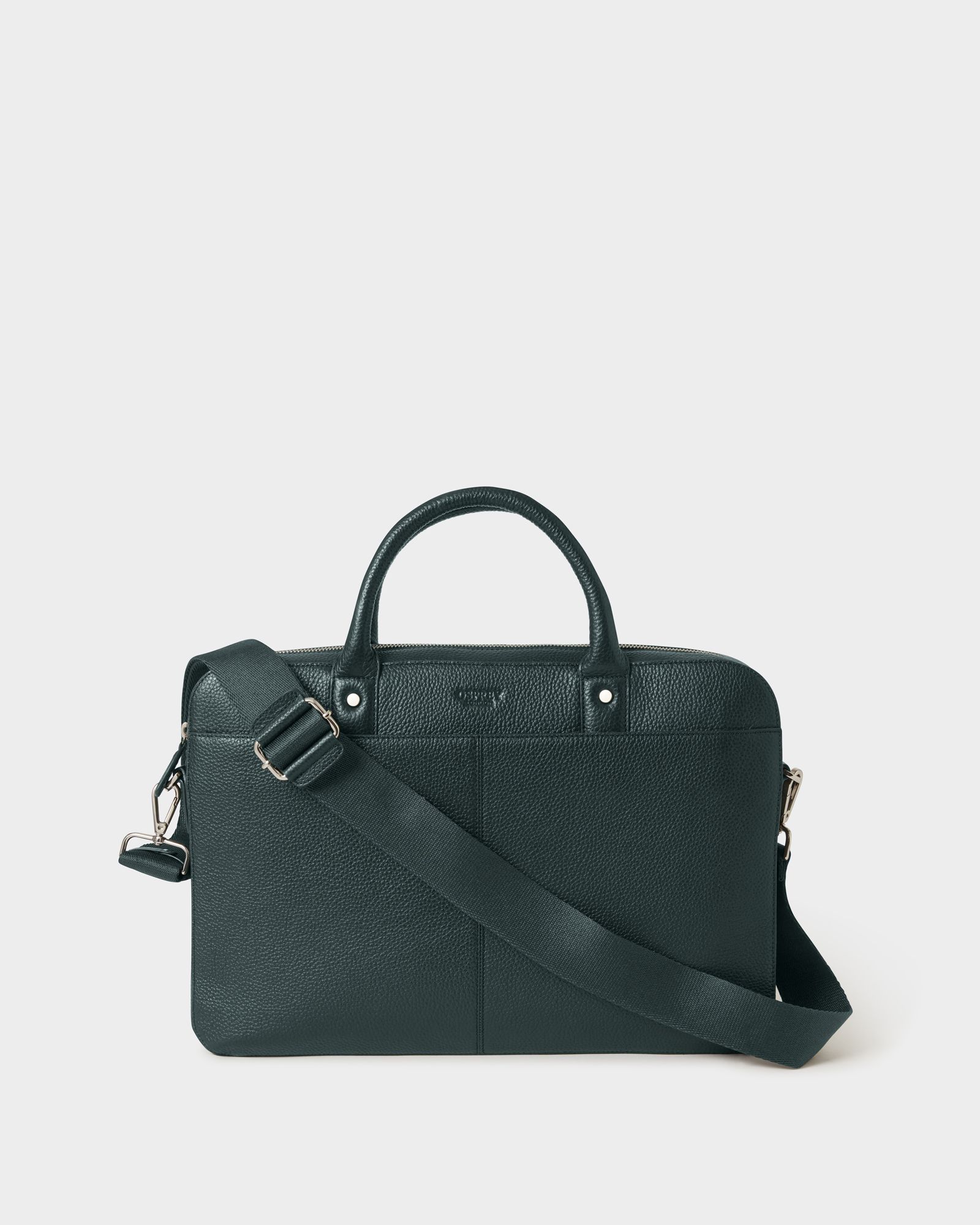 Image number 1 of The Jacob Leather Laptop Case in Forest