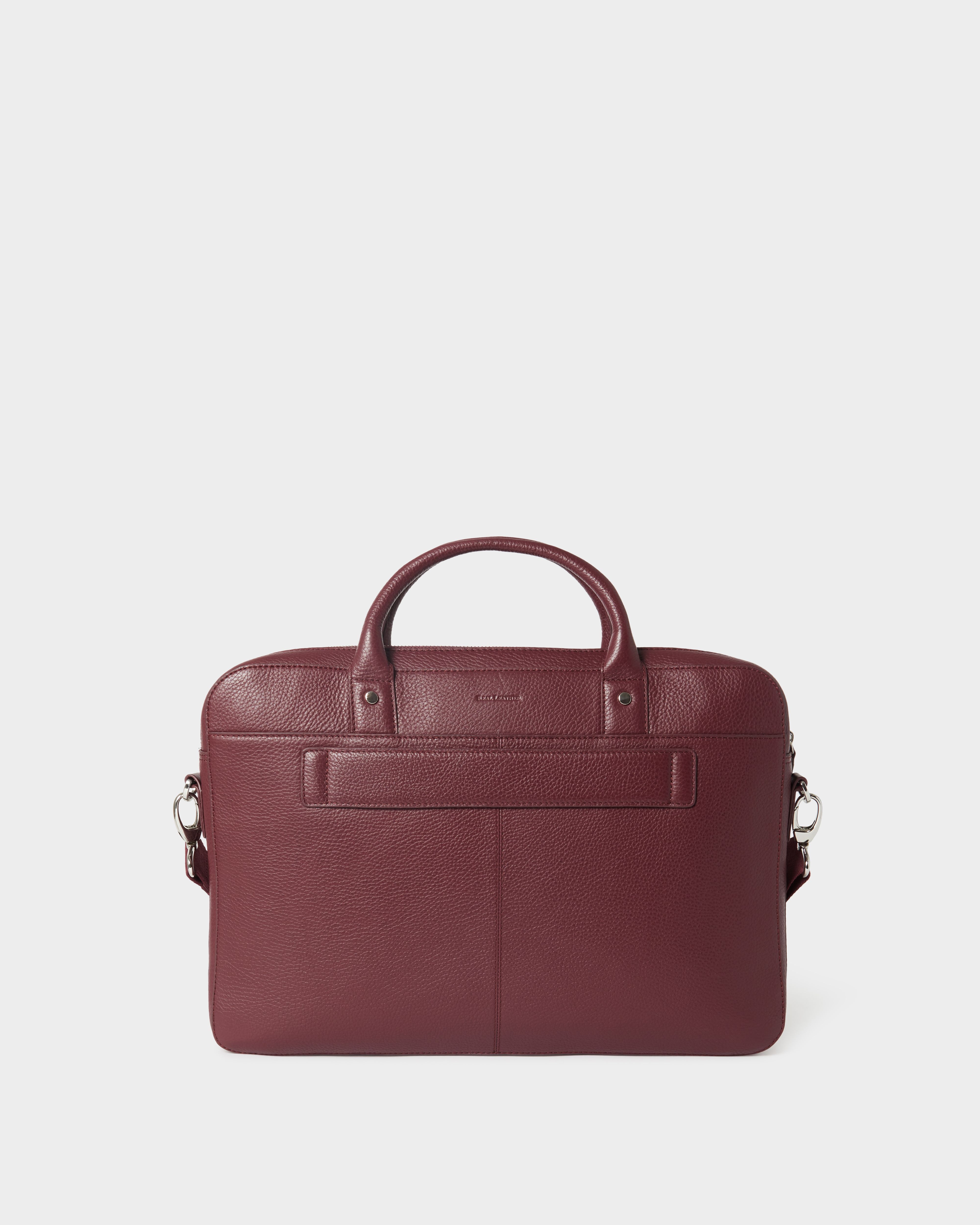 Image number 4 of The Jacob Leather Laptop Case in Merlot