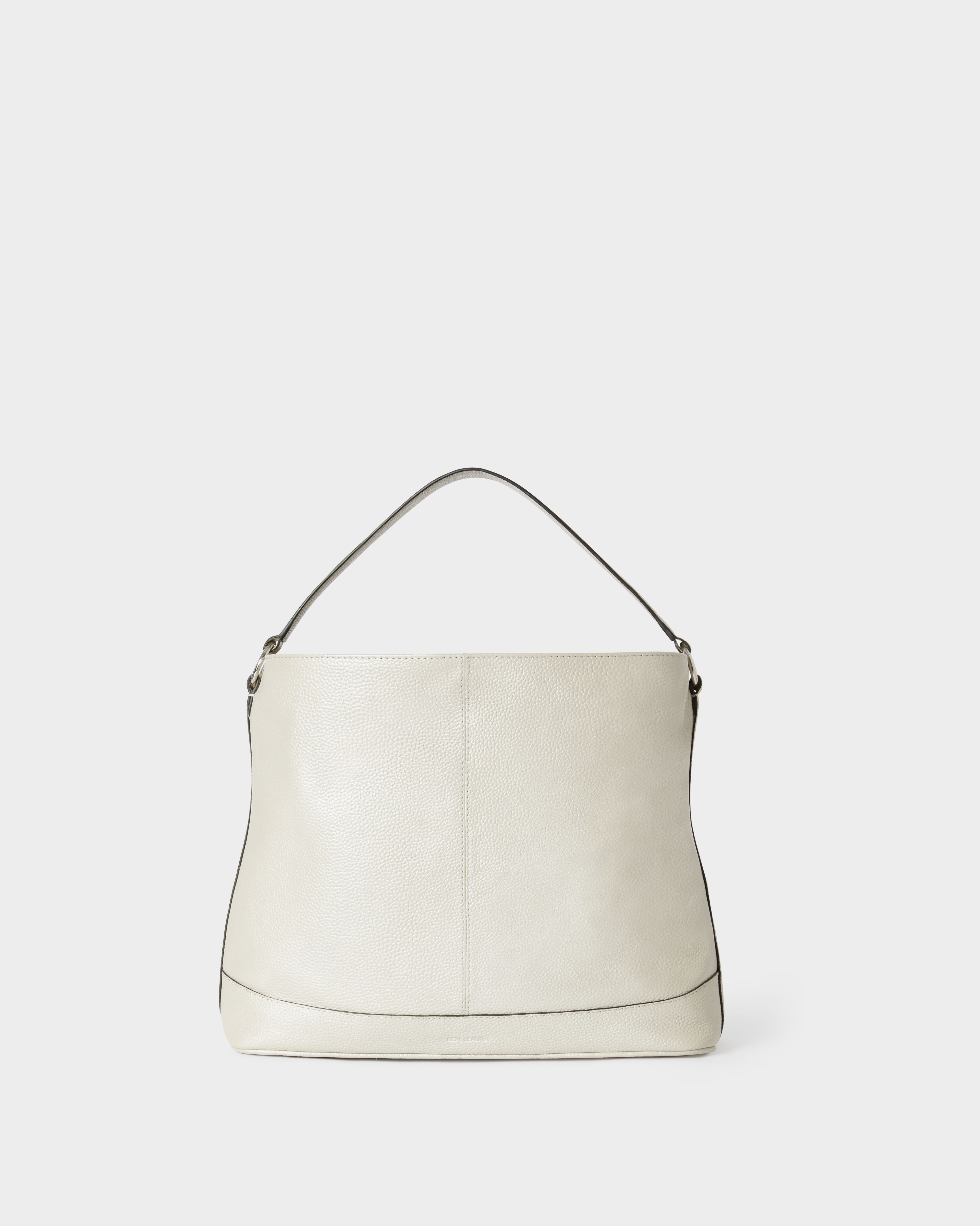 Image number 4 of The Hendrix Leather Hobo in Silver