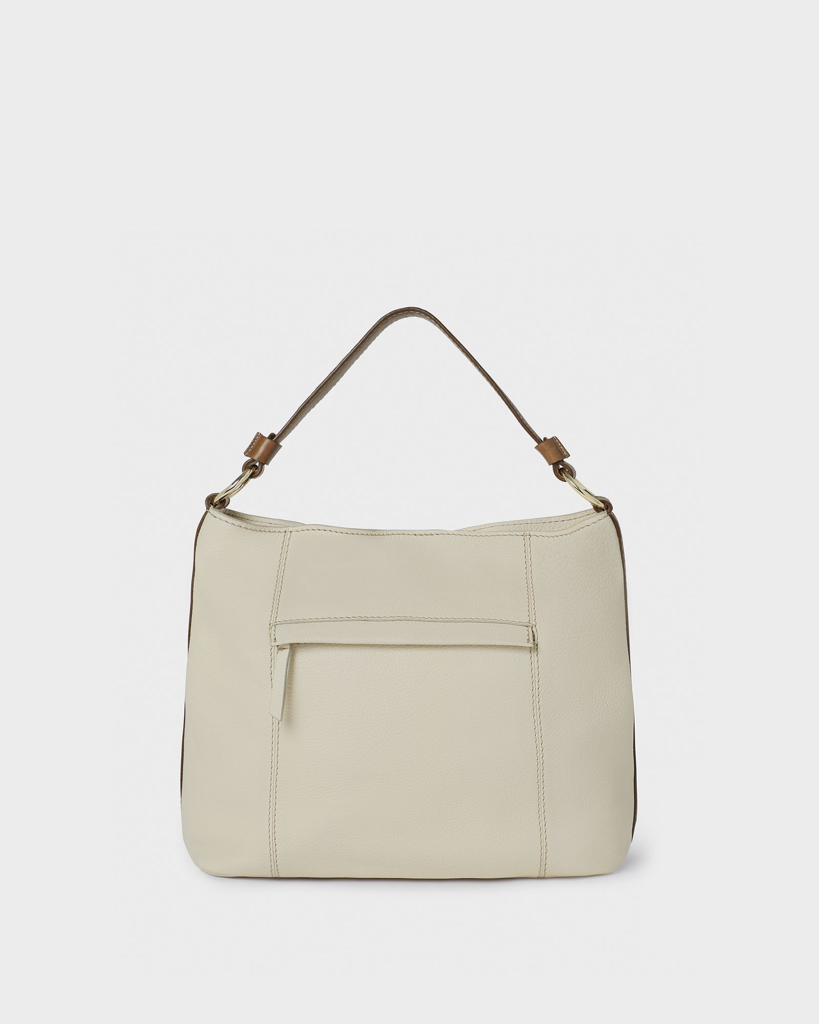 Image number 3 of The Savanna Leather Hobo in Ivory