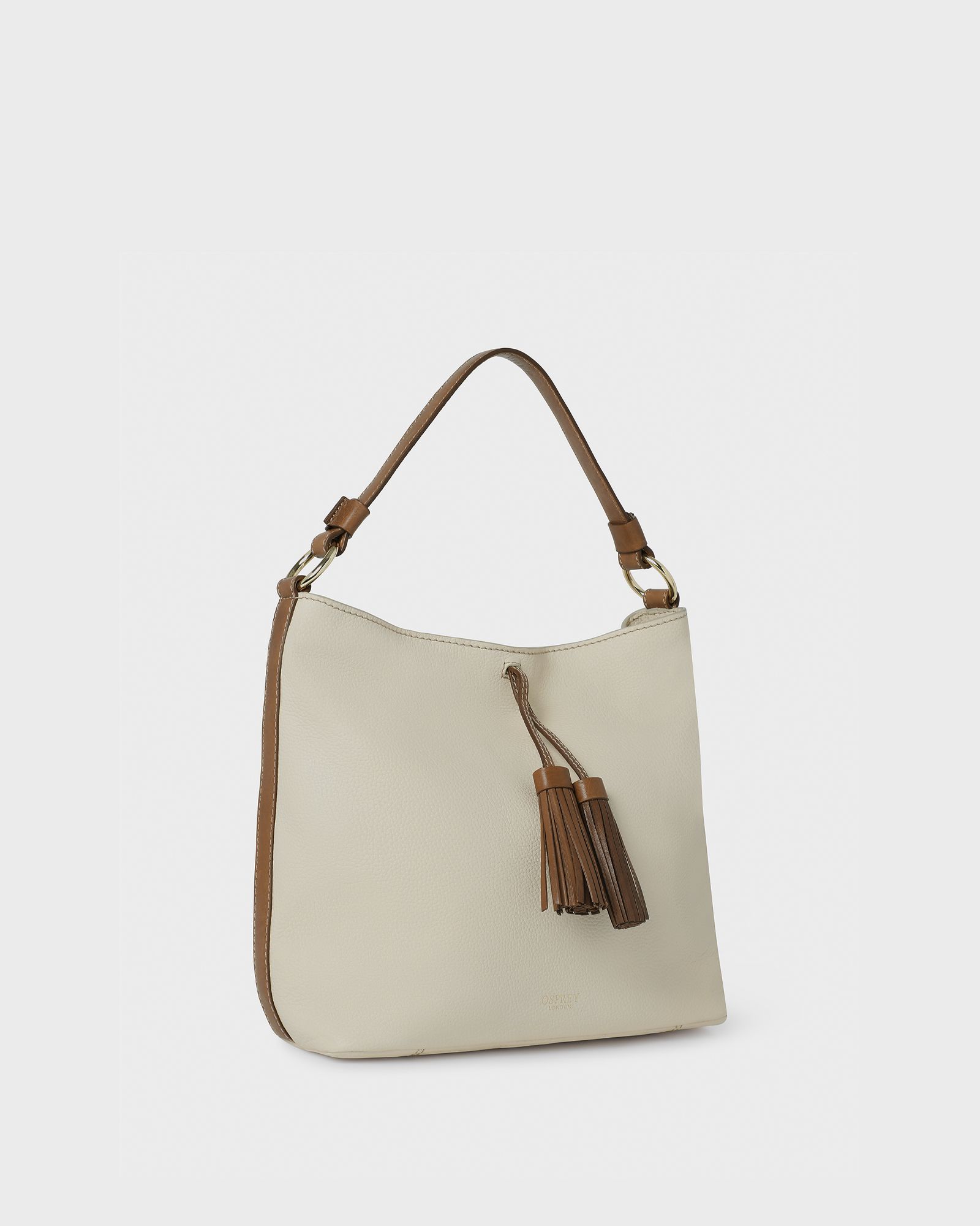 Image number 2 of The Savanna Leather Hobo in Ivory