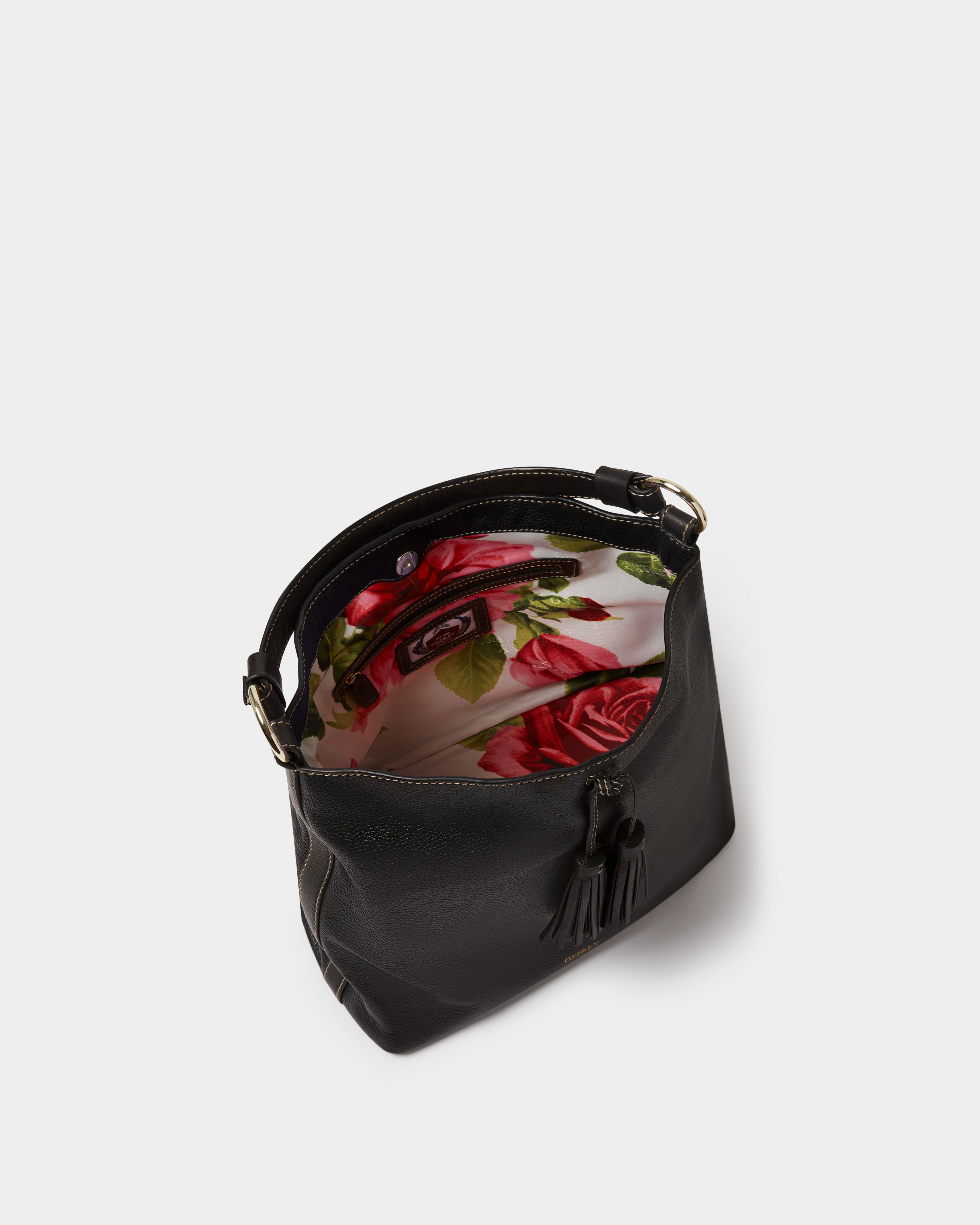 Image number 3 of The Savanna Leather Hobo in Black