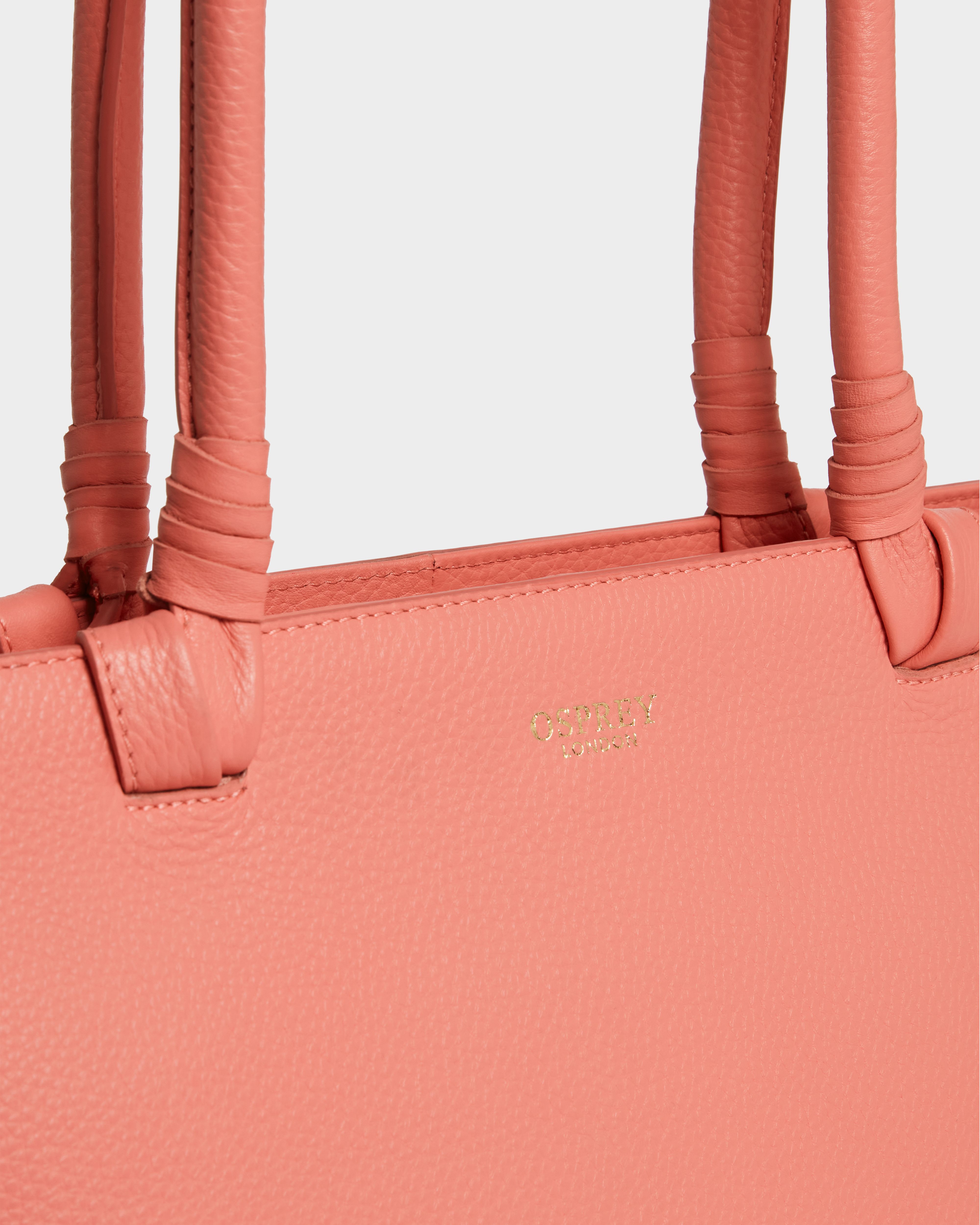 Image number 5 of The Collier Leather Tote in Peach