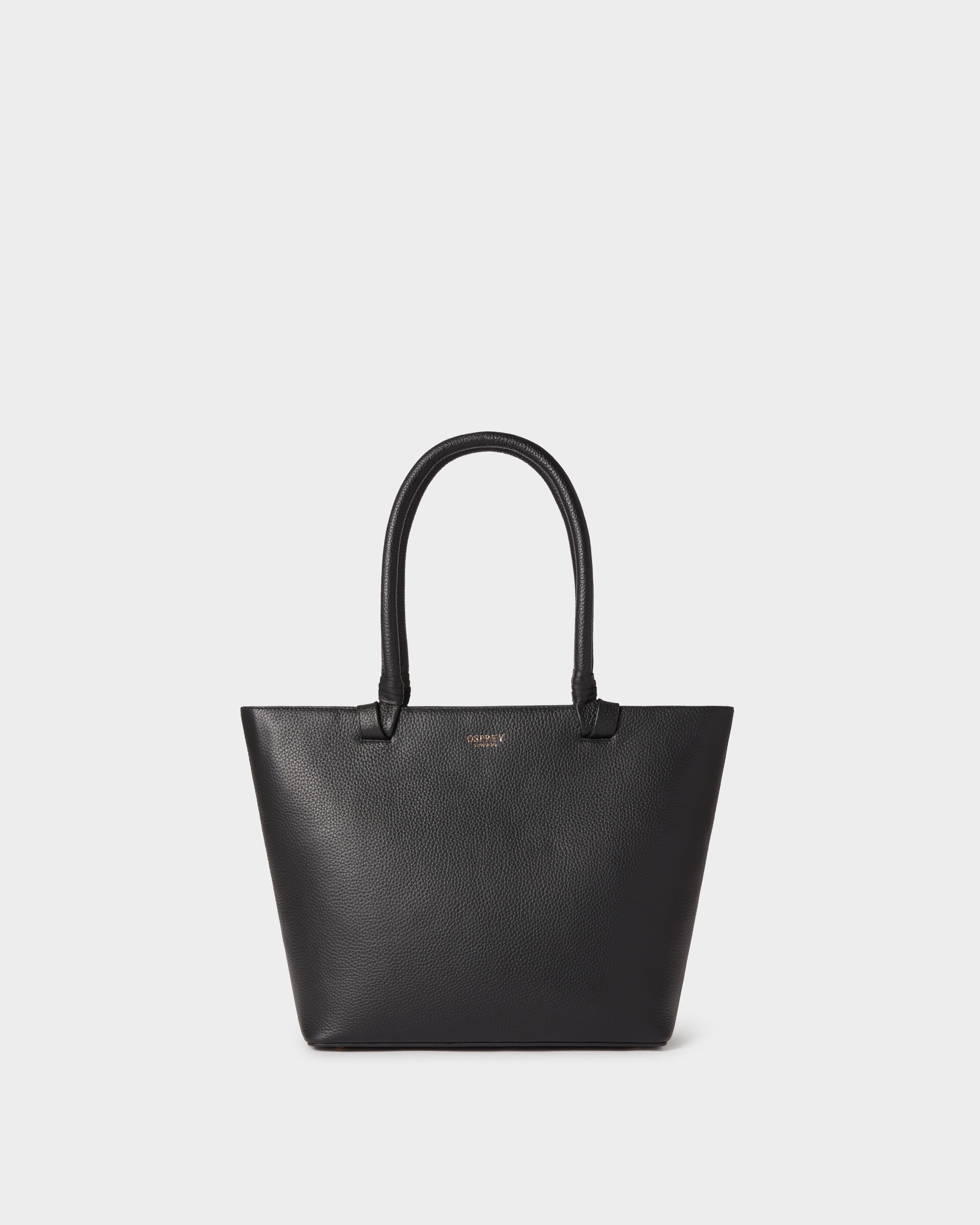 The Collier Leather Tote in Black