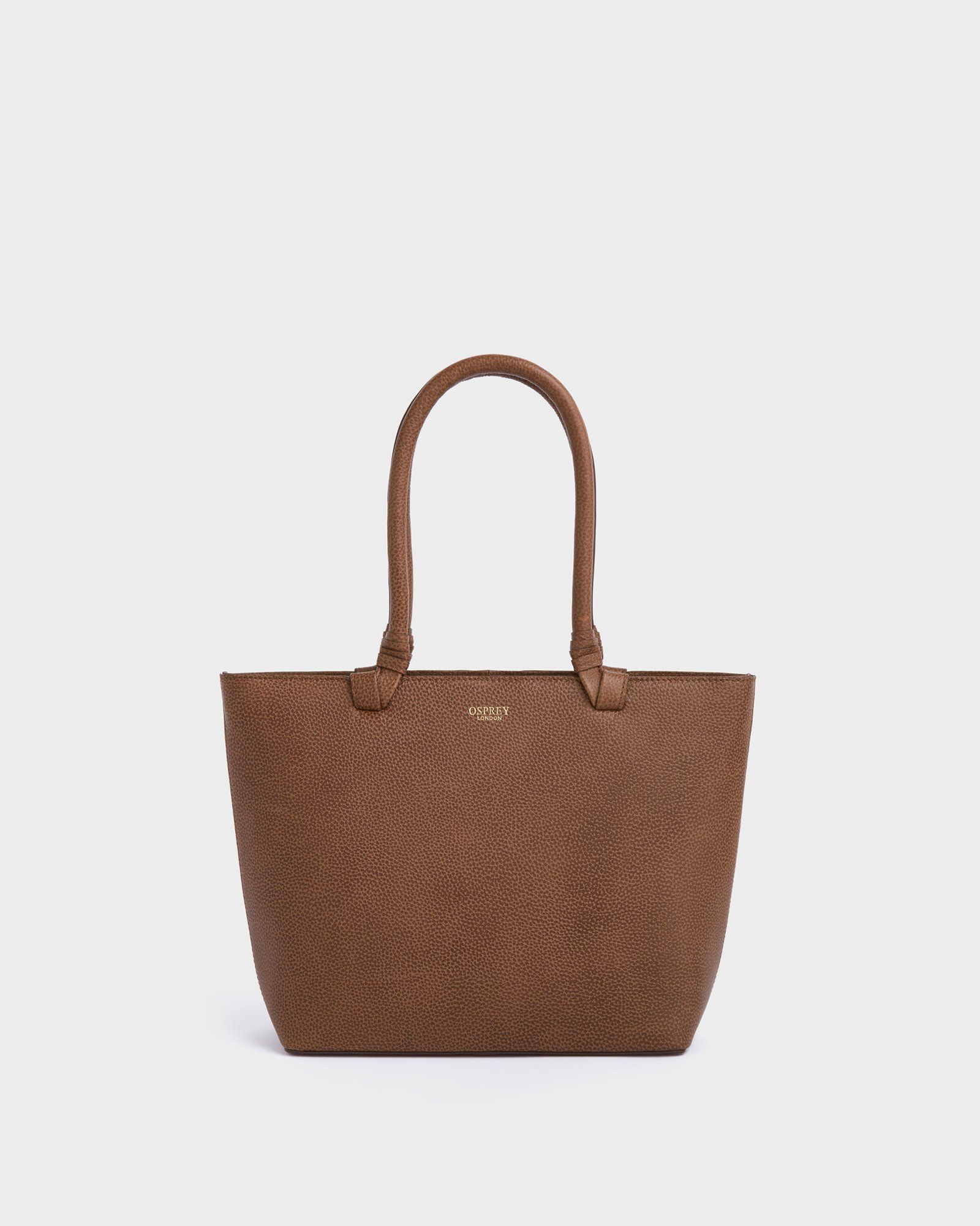 The Collier Leather Tote in Tan Tan