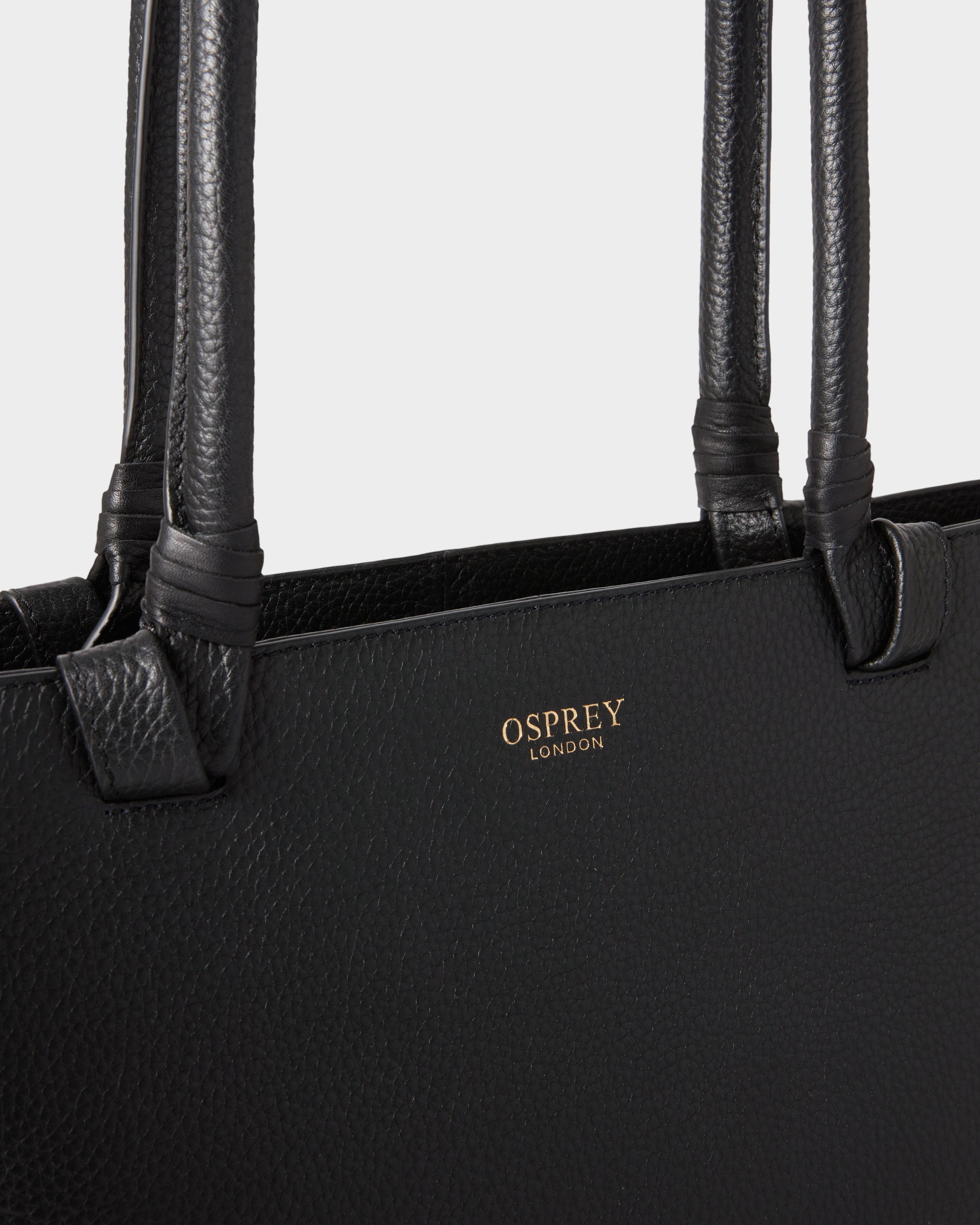 Image number 5 of The Collier Leather Tote in Black