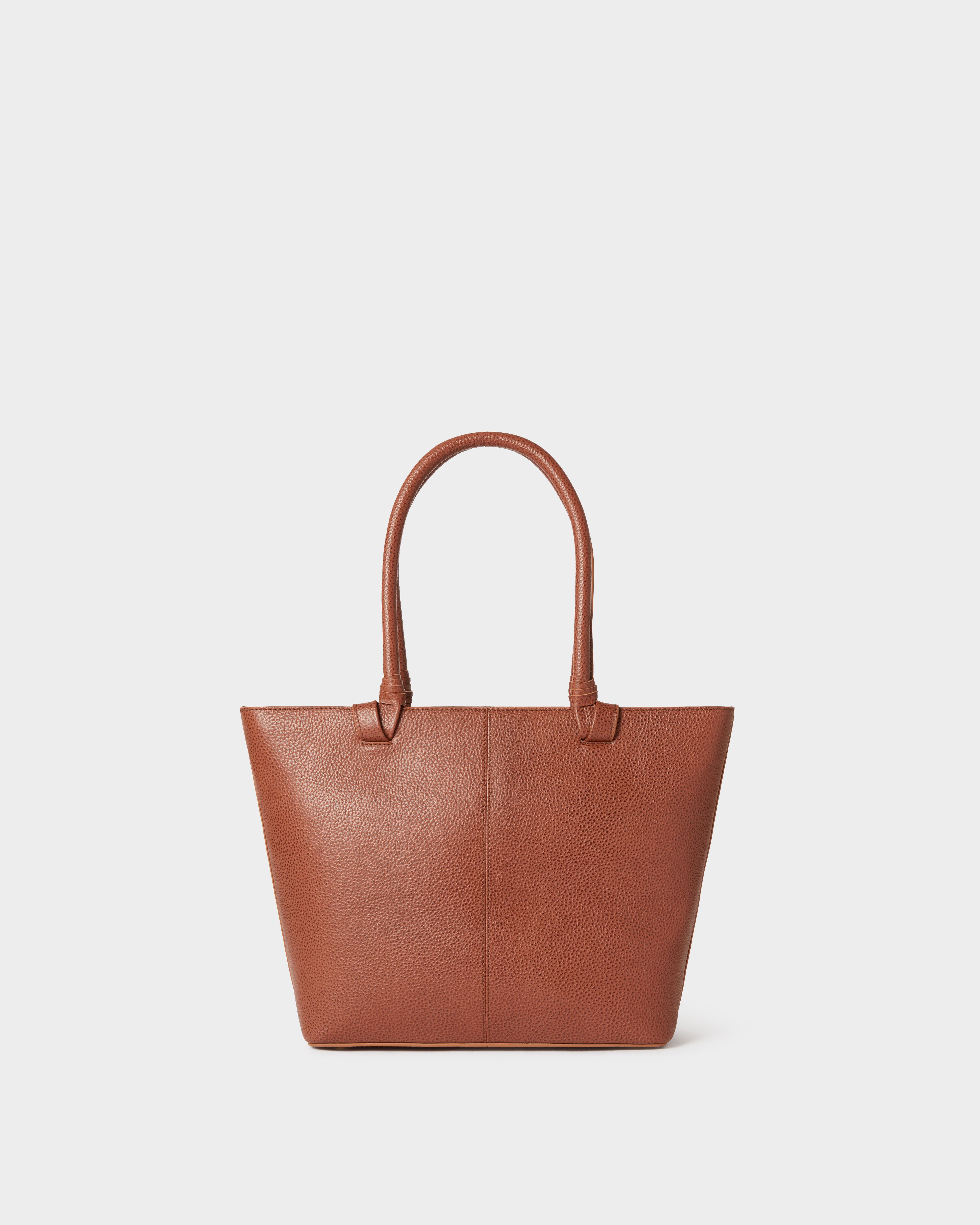 Image number 4 of The Collier Leather Tote in Tan