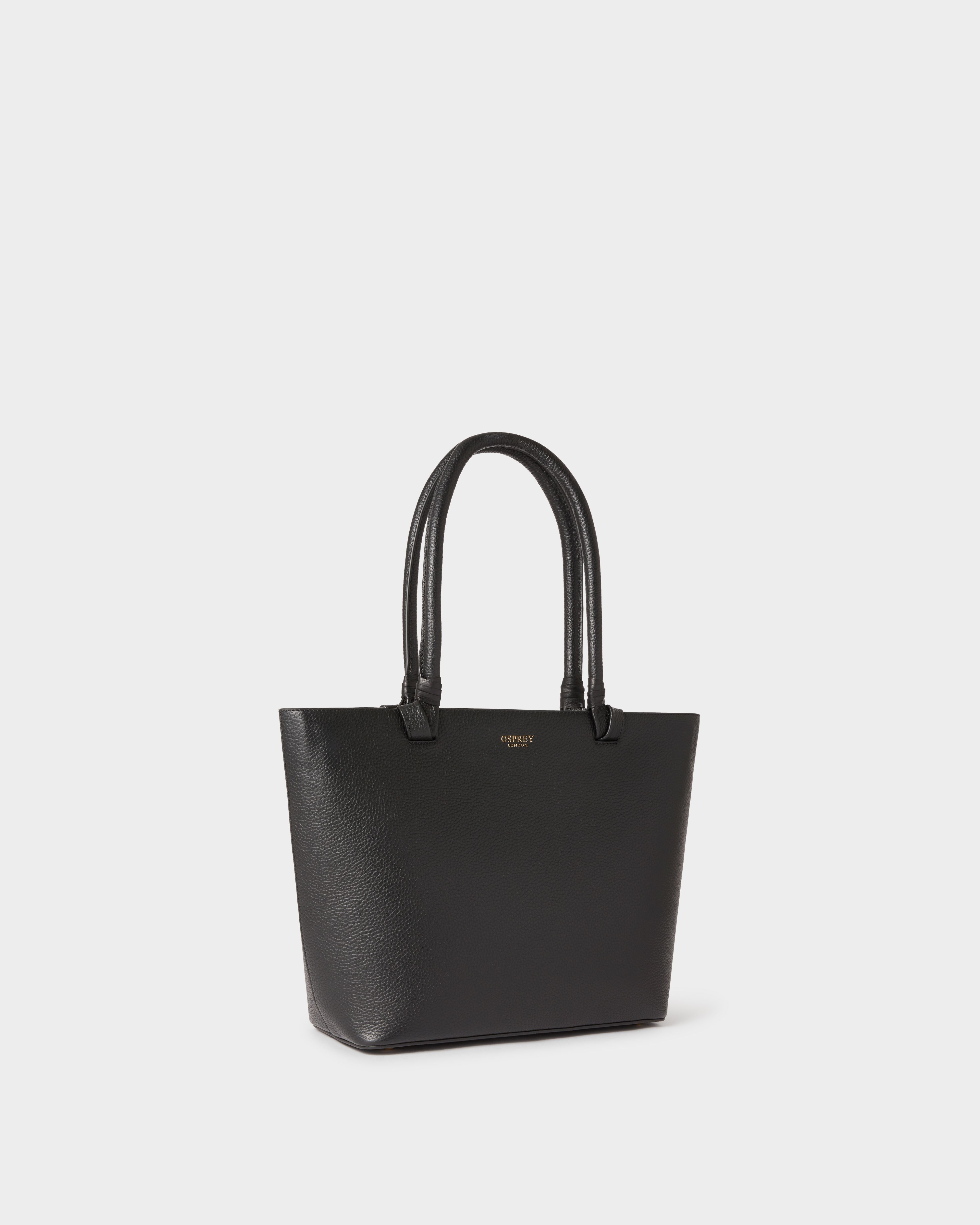 Image number 2 of The Collier Leather Tote in Black