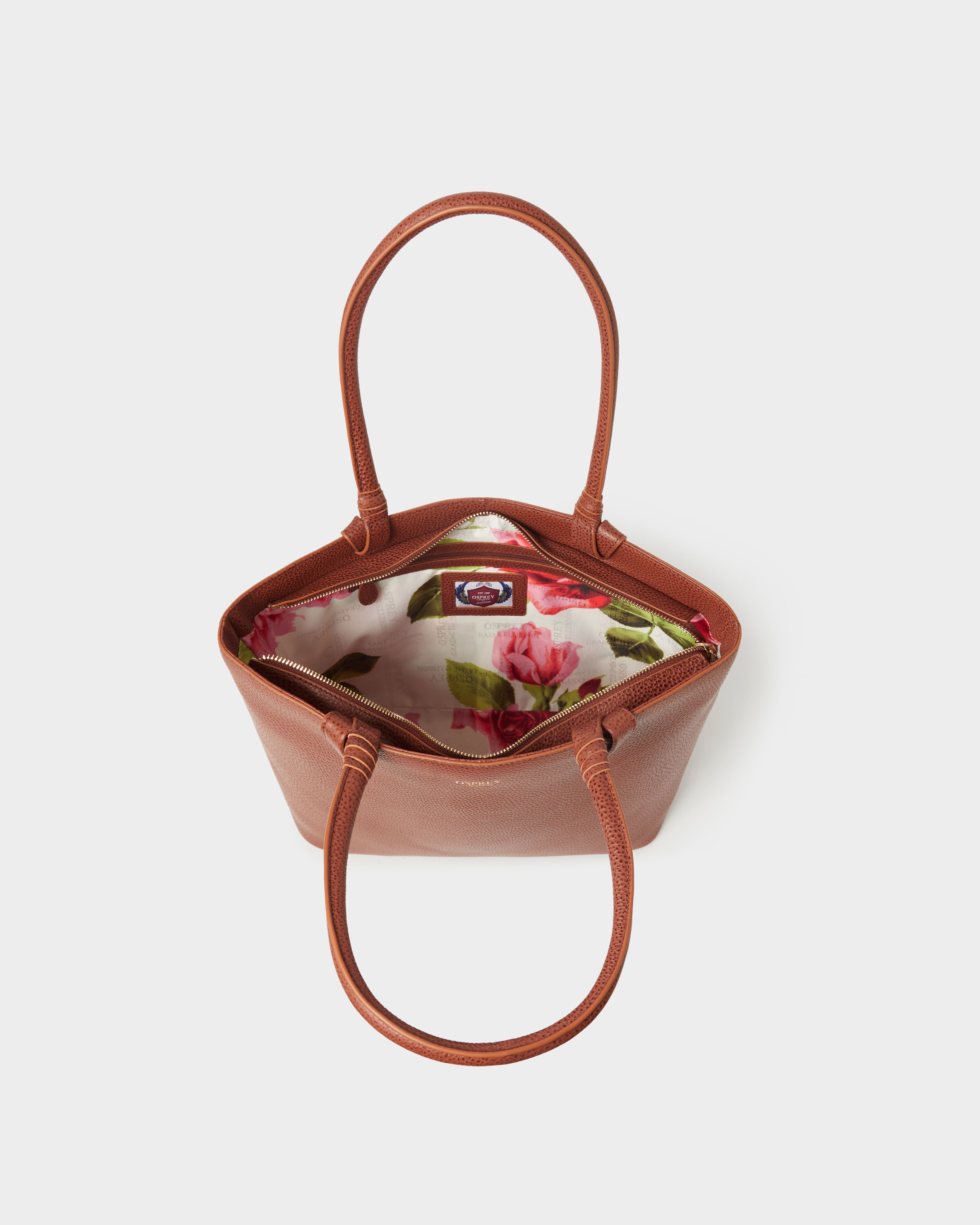 Image number 3 of The Collier Leather Tote in Tan