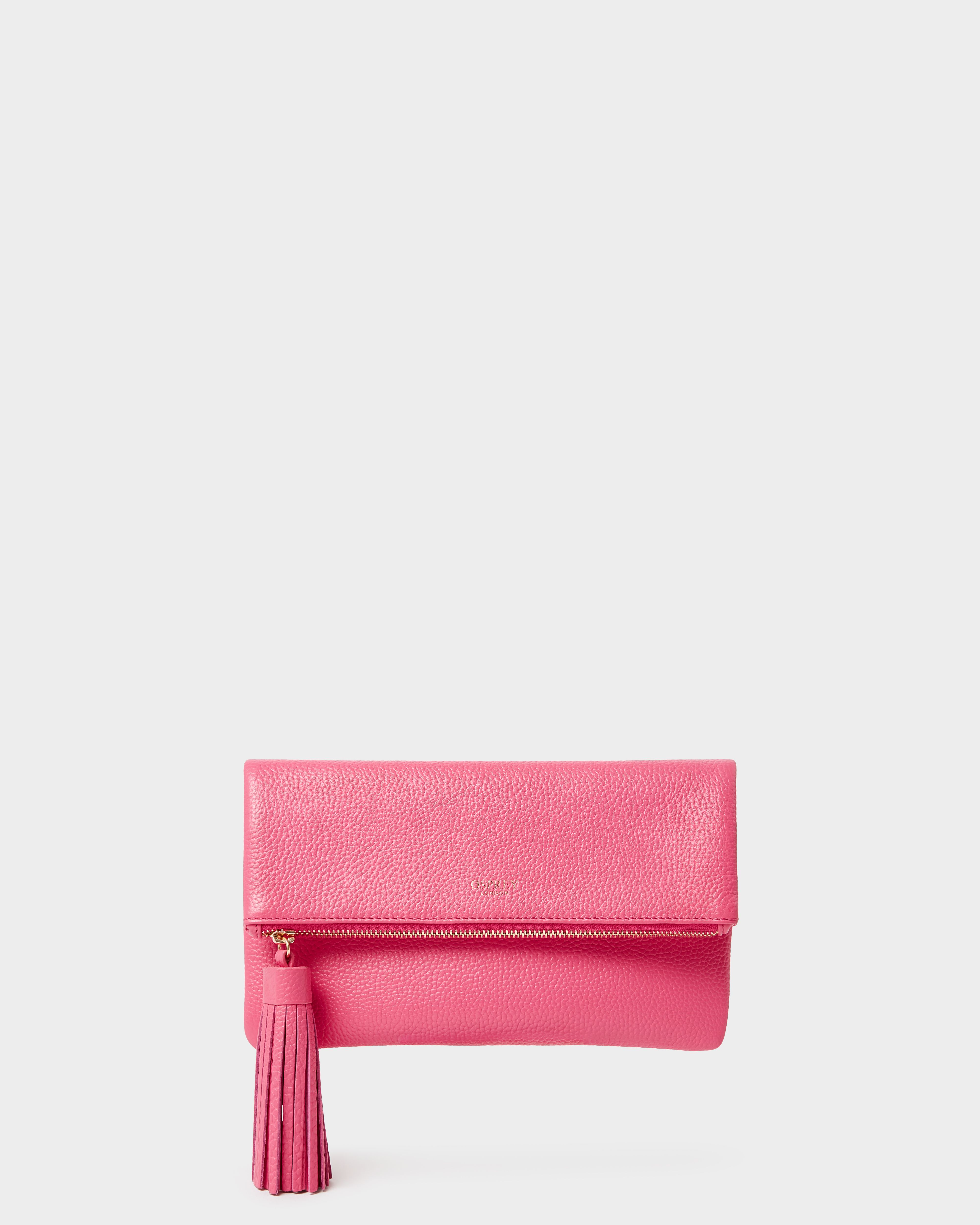 Image number 1 of The Bexley Leather Clutch in Cerise