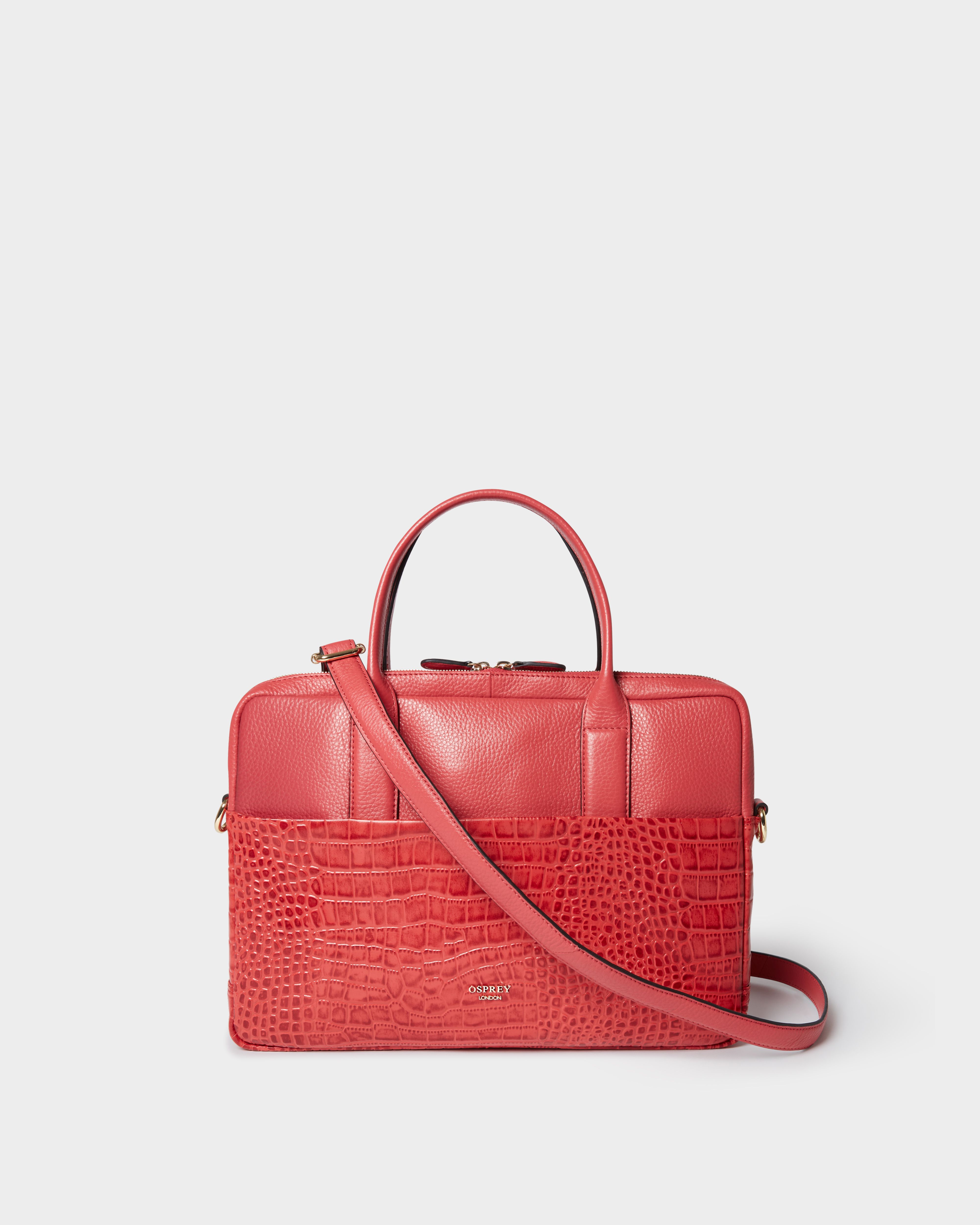 The Kellie Leather Laptop Bag in Rosewood