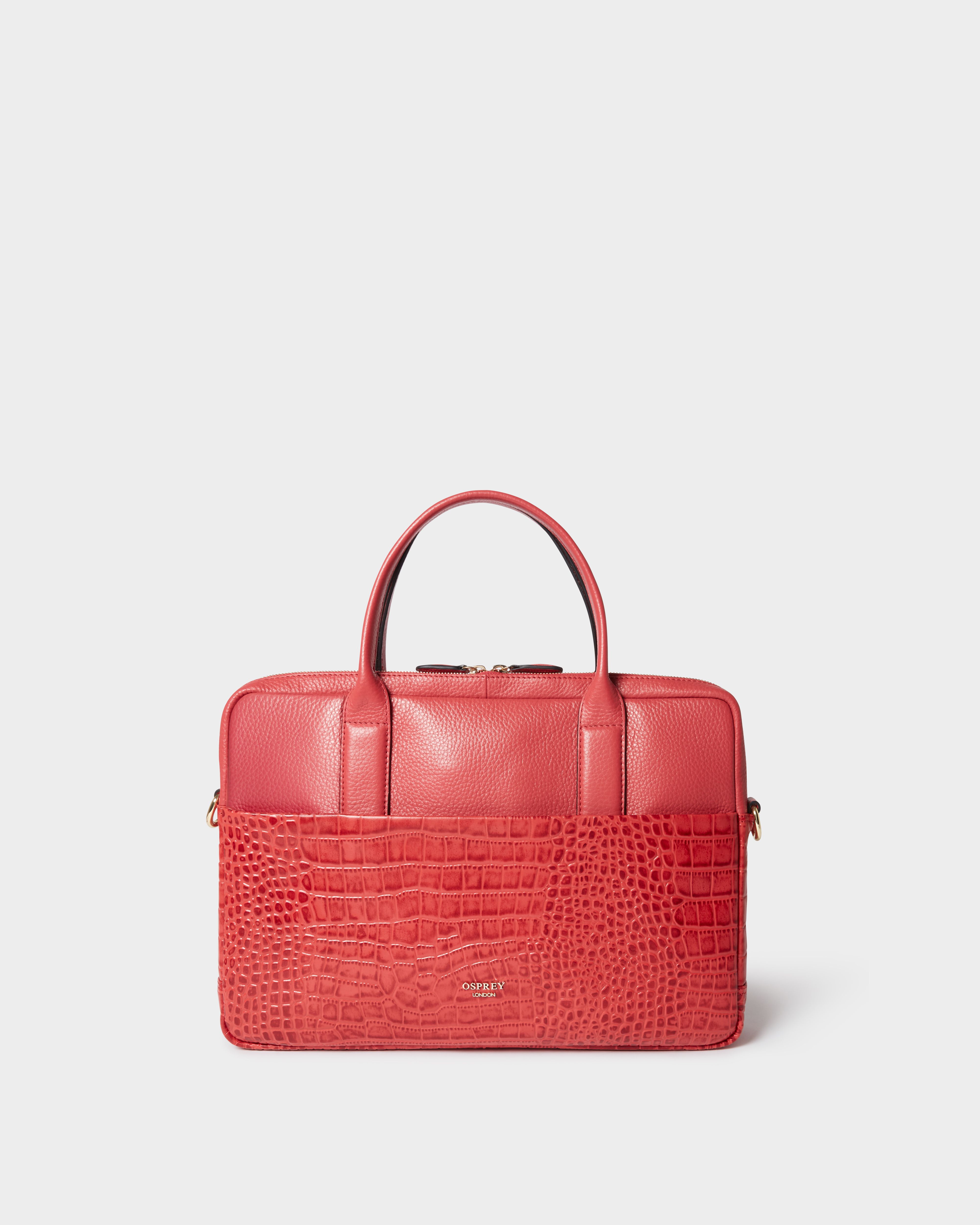 Image number 3 of The Kellie Leather Laptop Bag in Rosewood