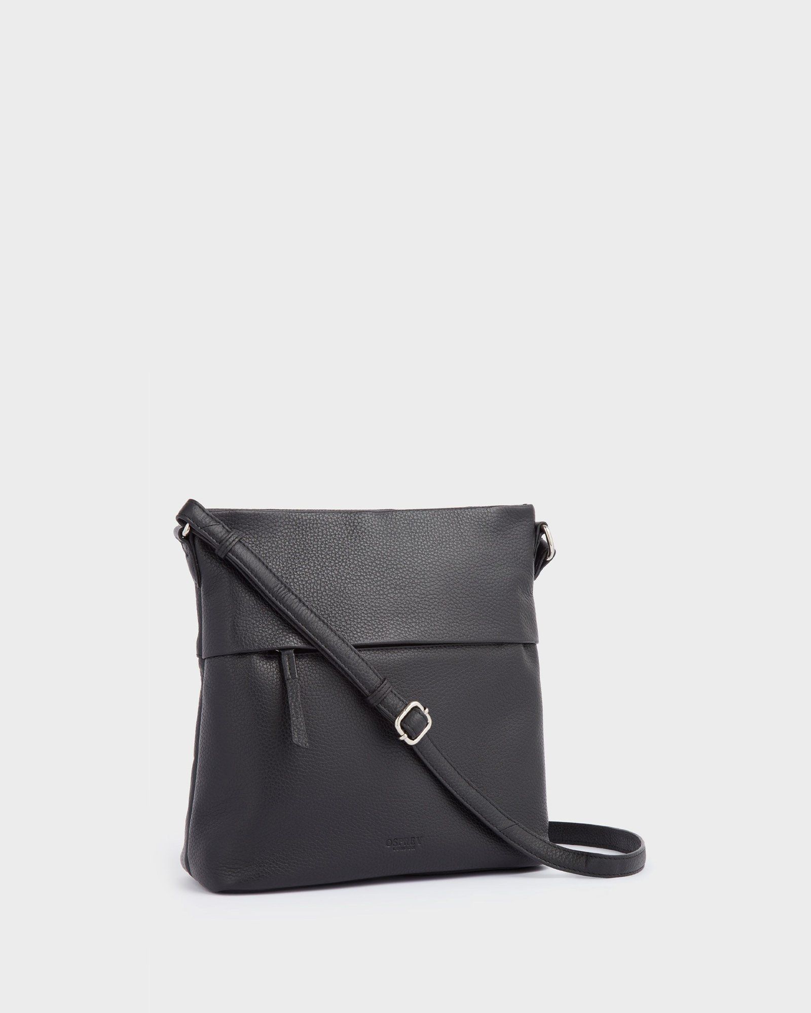 Image number 2 of The Lyra Leather Crossbody in Black