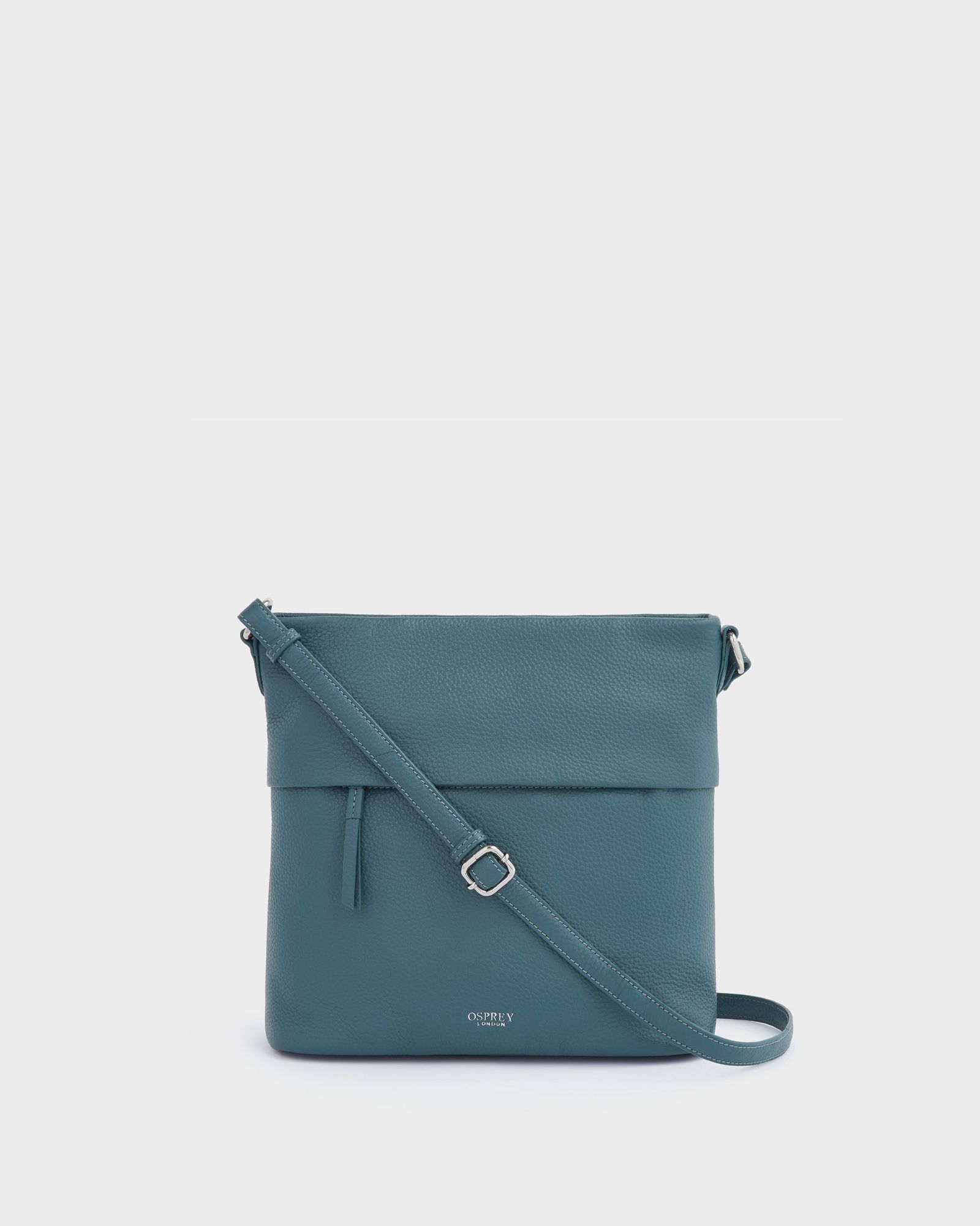 The Lyra Leather Crossbody in Teal