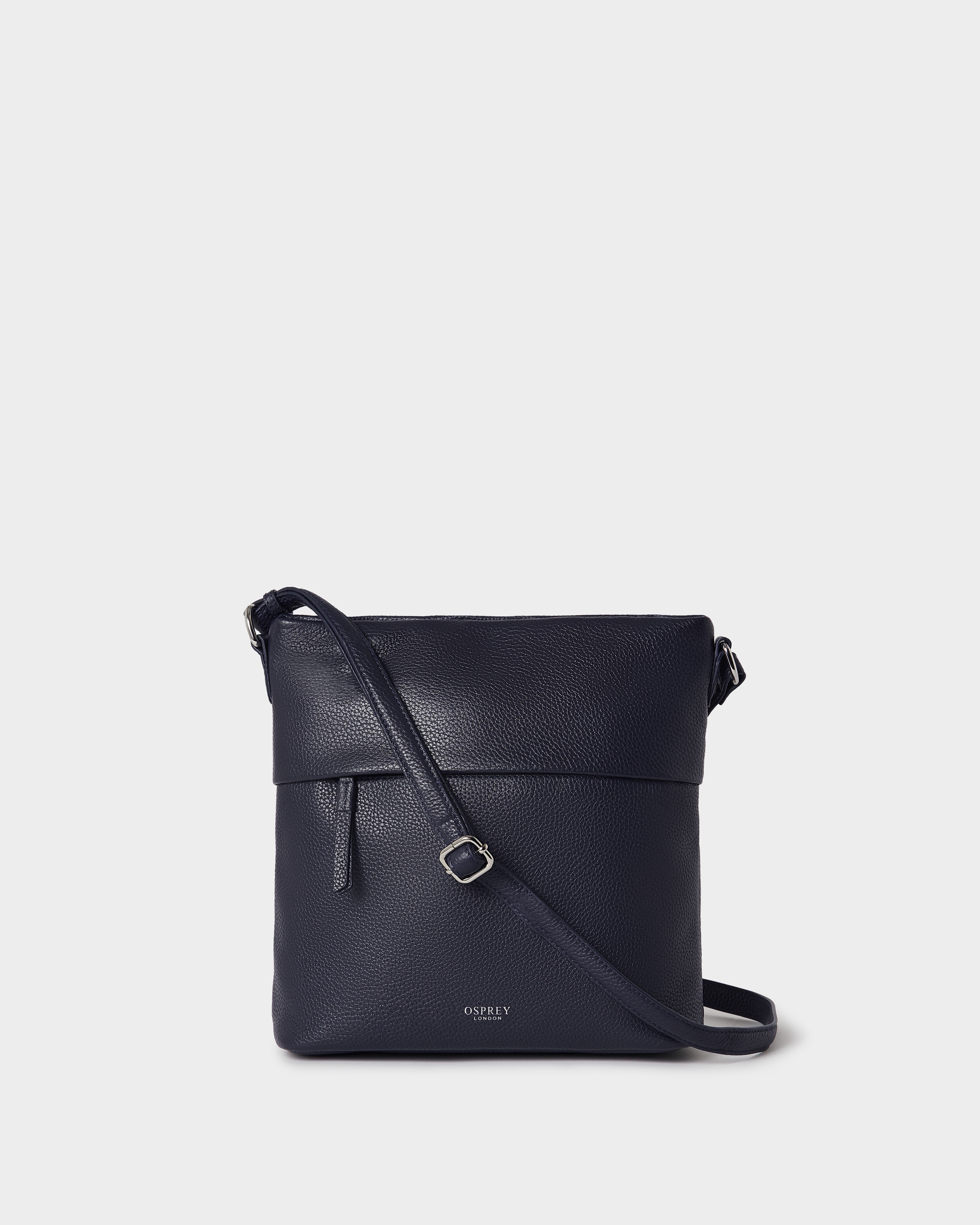 Image number 1 of The Lyra Leather Crossbody in Navy