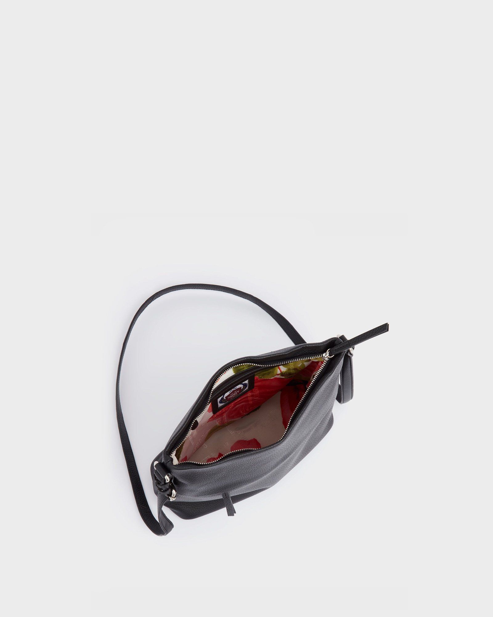 Image number 4 of The Lyra Leather Crossbody in Black