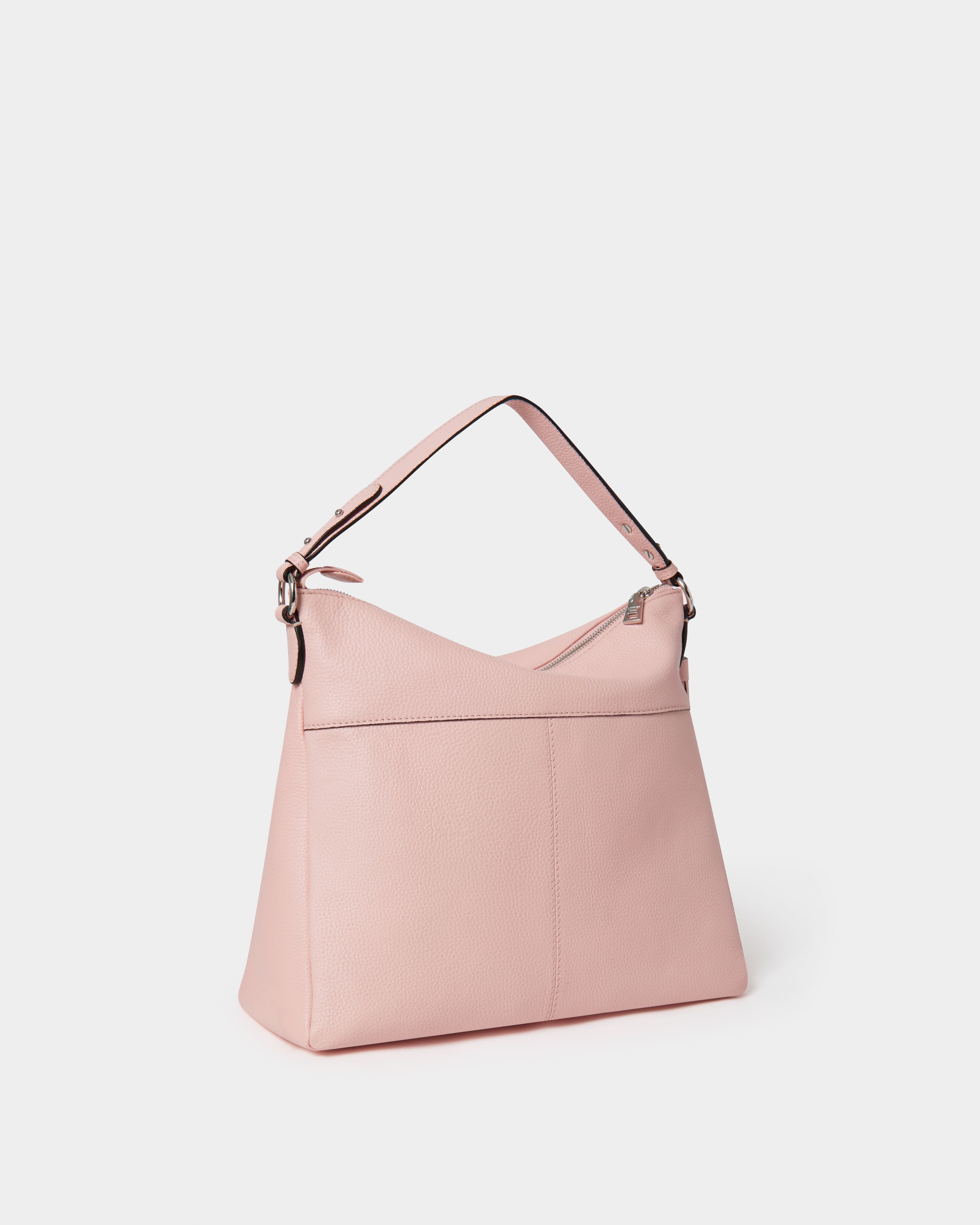 Image number 4 of The Stella Leather Hobo in Blush