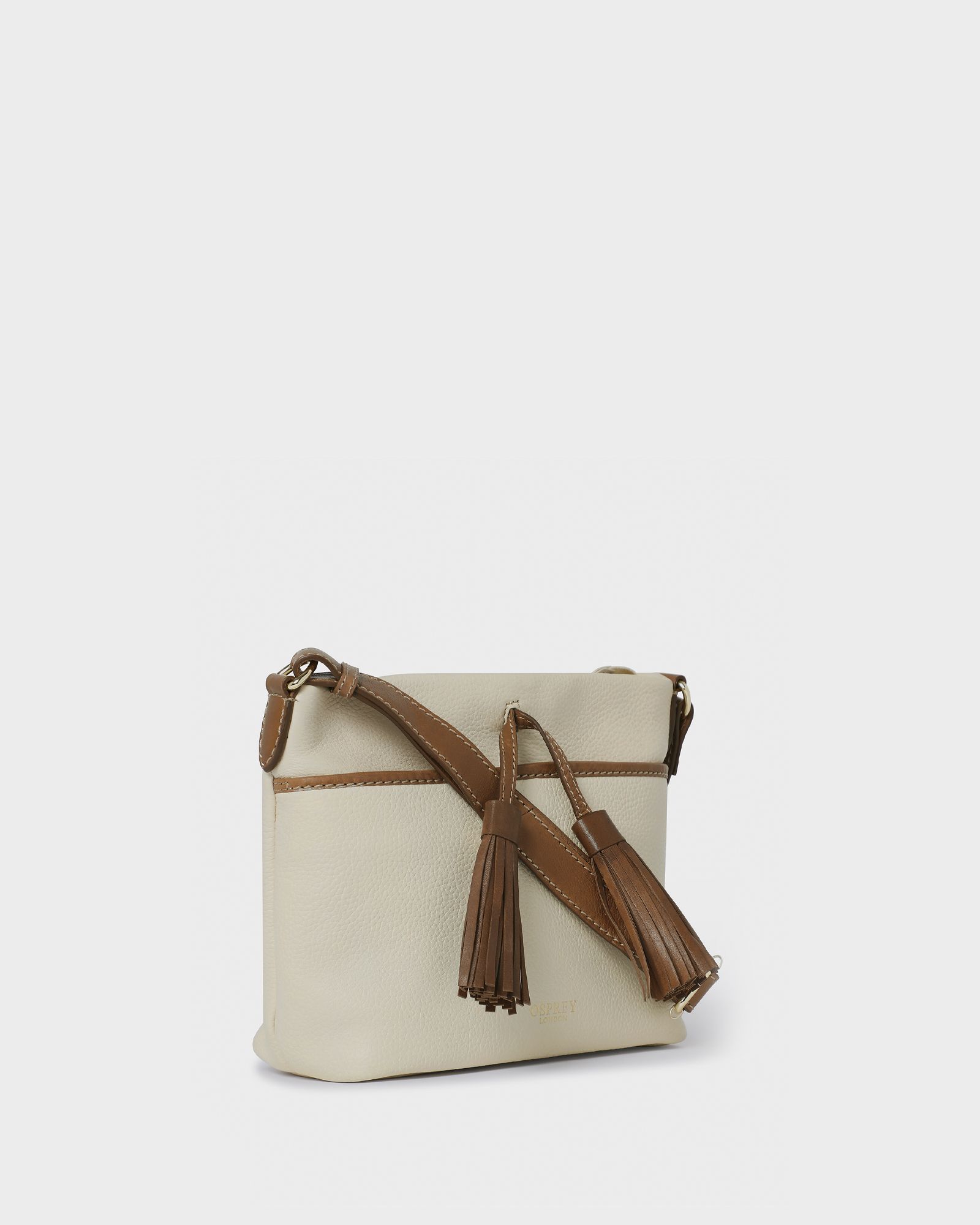 Image number 2 of The Savanna Leather Crossbody in Ivory