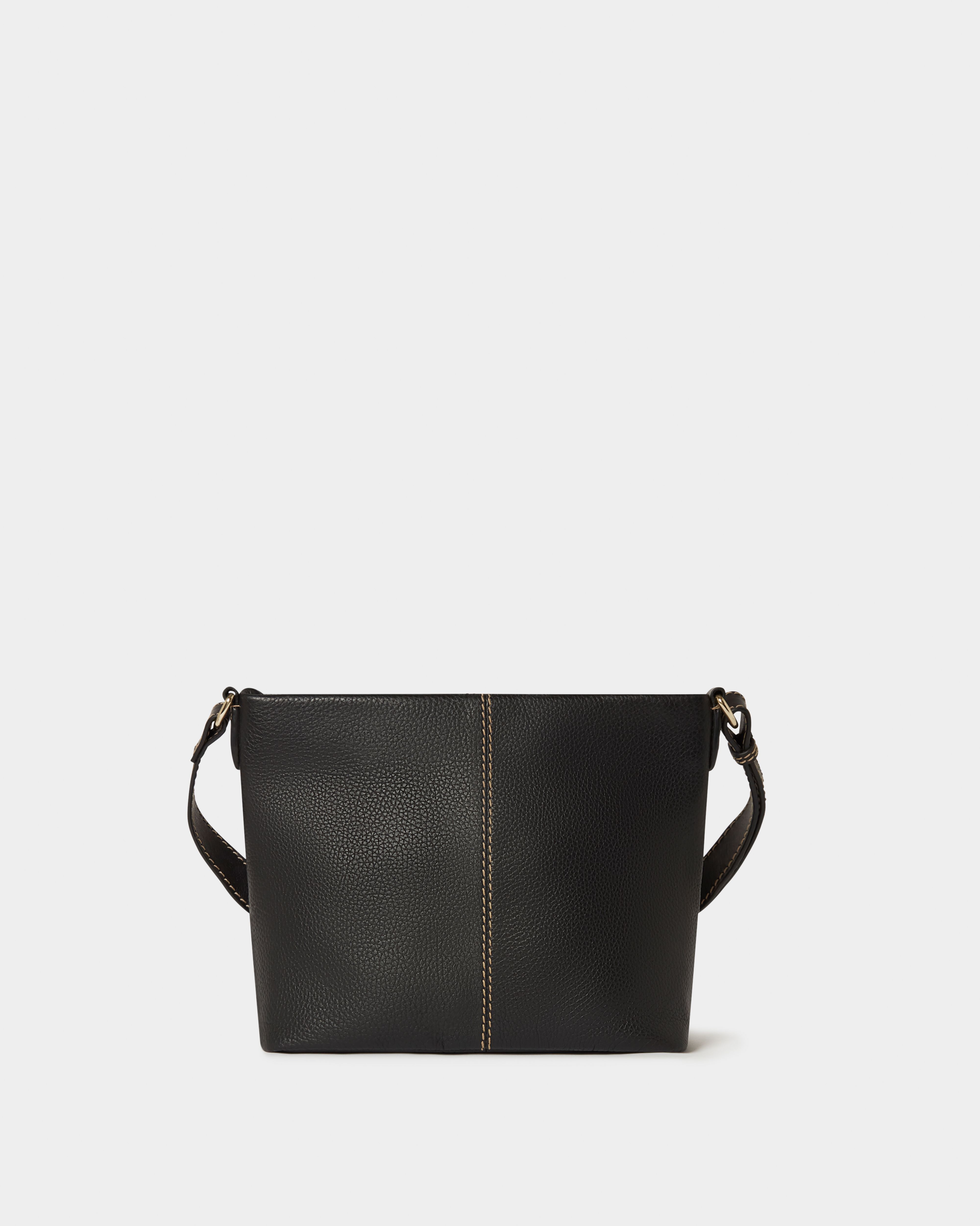 Image number 4 of The Savanna Leather Crossbody in Black