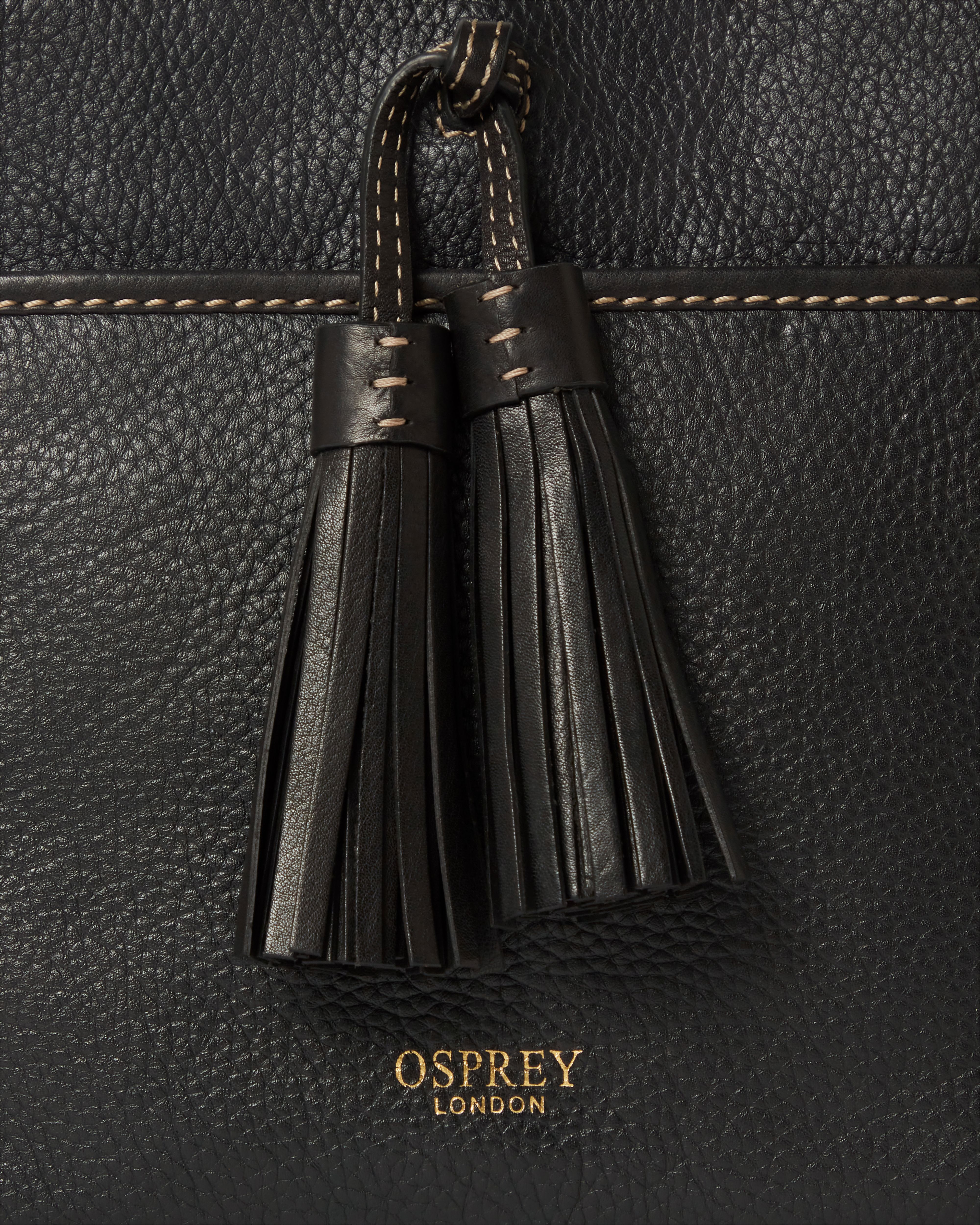 Image number 5 of The Savanna Leather Crossbody in Black