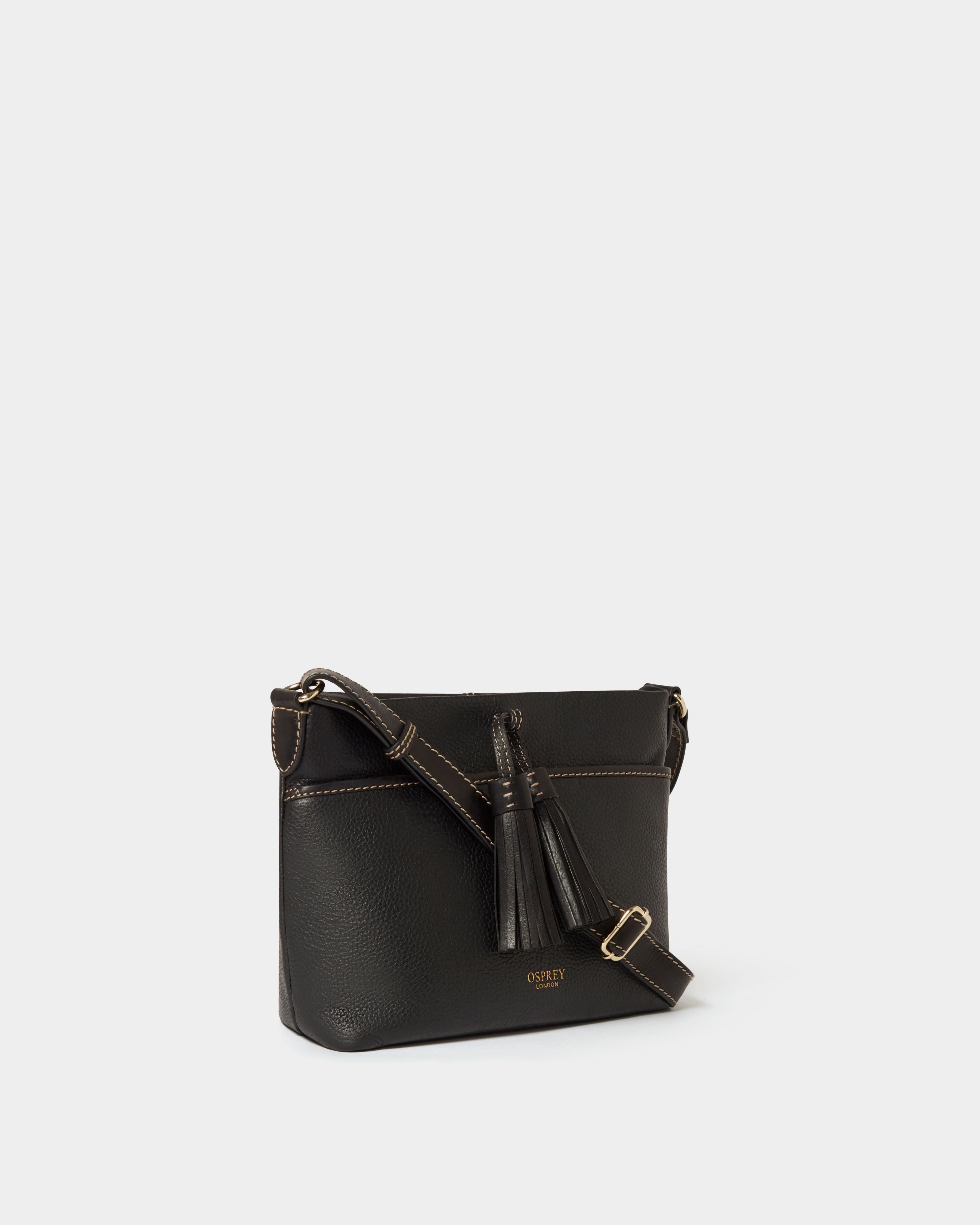 Image number 2 of The Savanna Leather Crossbody in Black