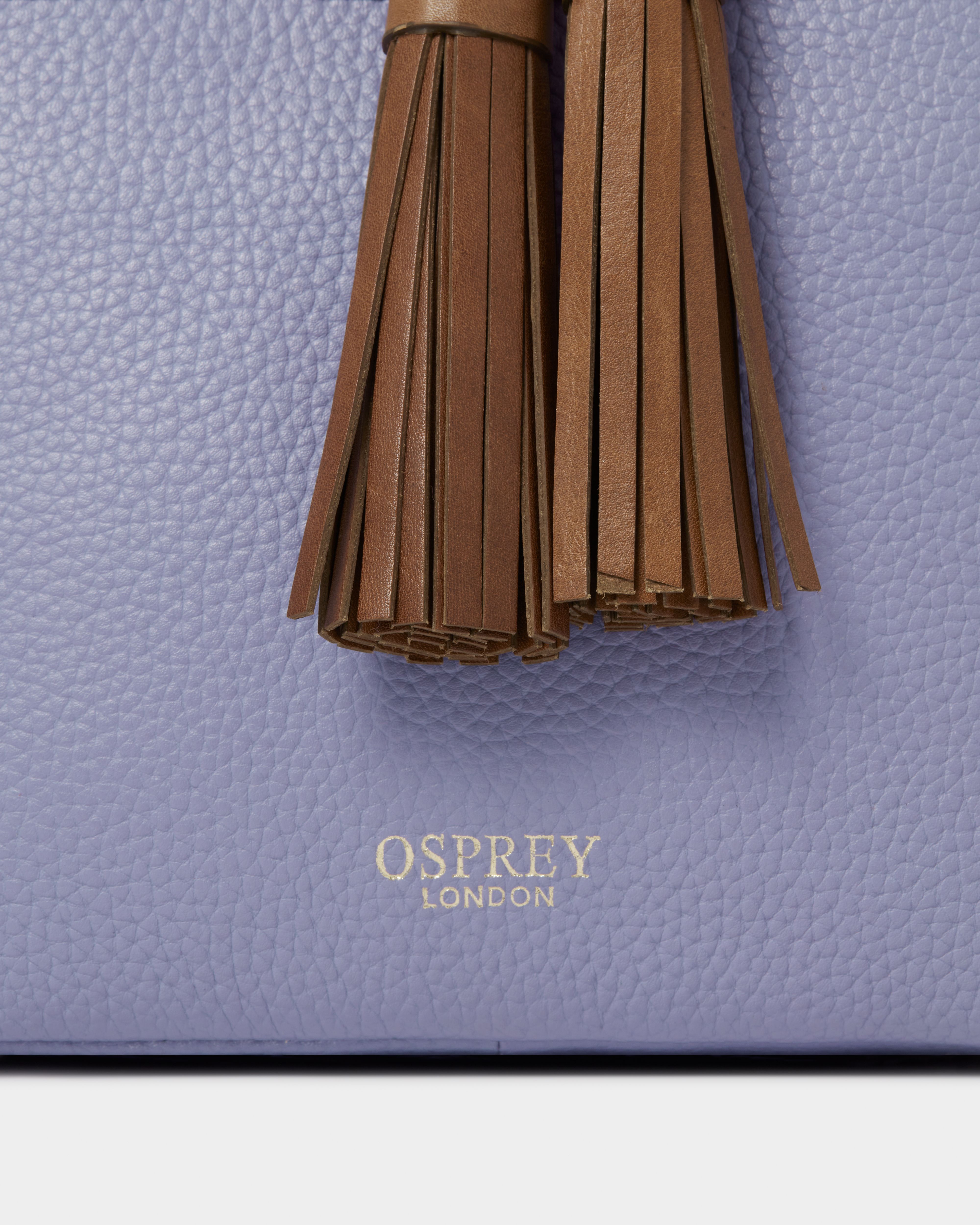 Image number 2 of The Savanna Leather Crossbody in Pale Purple