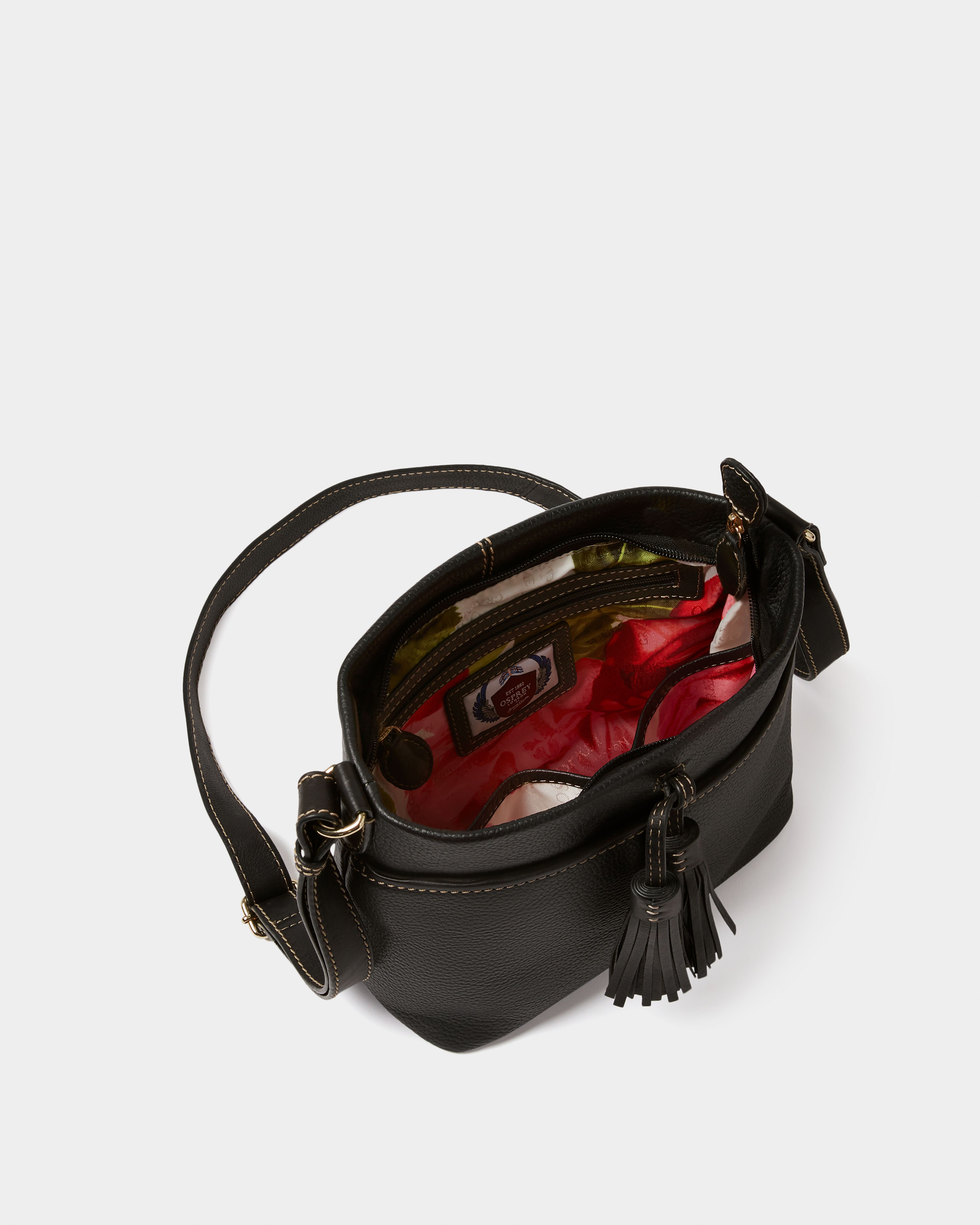 Image number 3 of The Savanna Leather Crossbody in Black