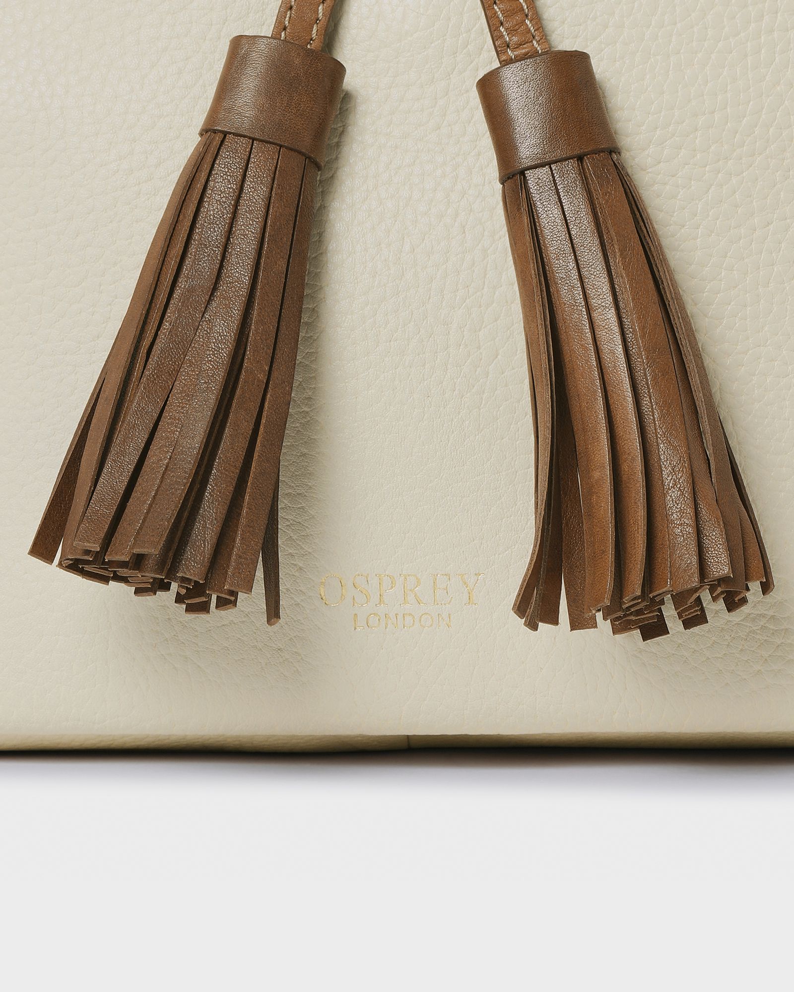 Image number 3 of The Savanna Leather Crossbody in Ivory