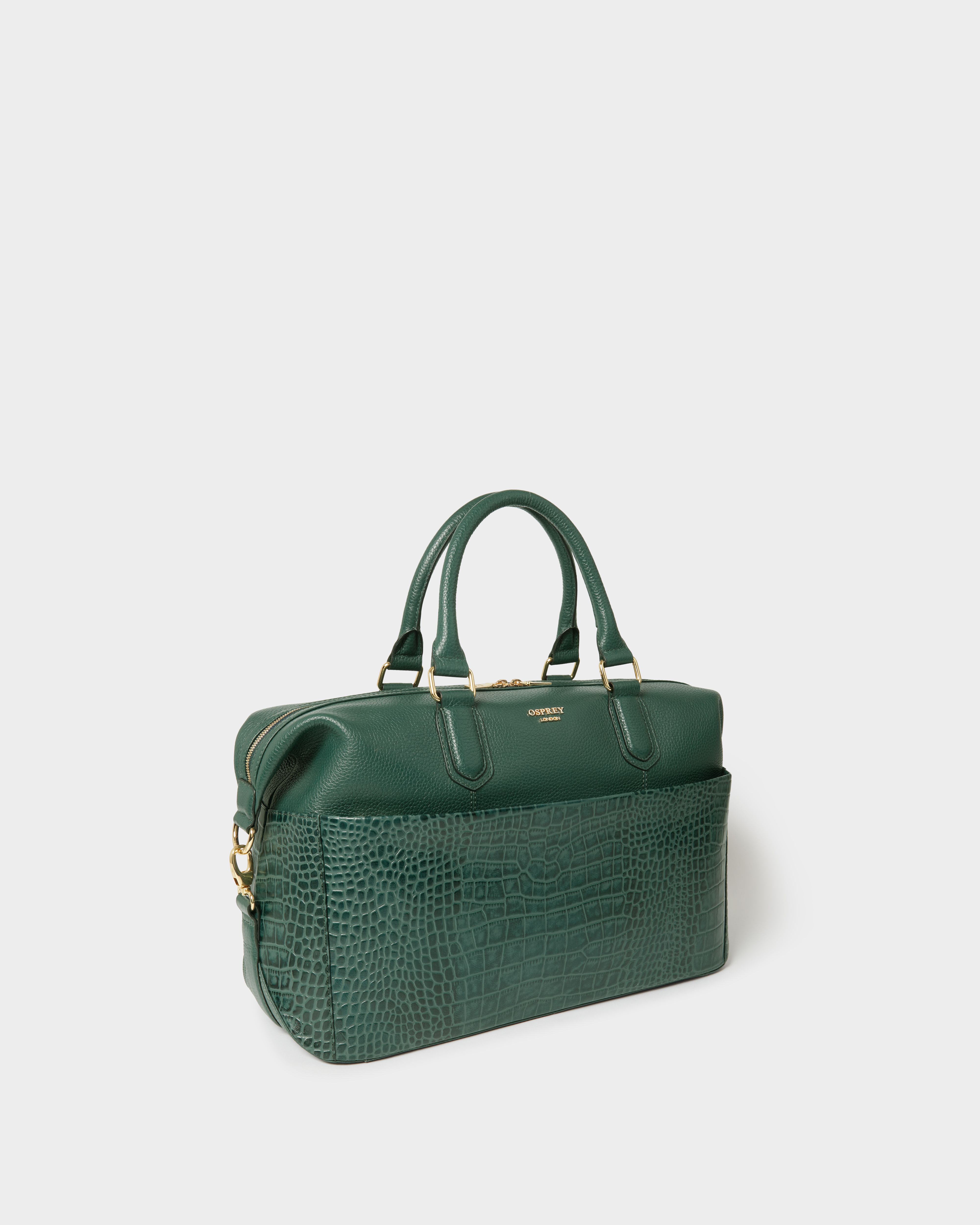 Image number 3 of The Kellie Leather Weekender in Forest