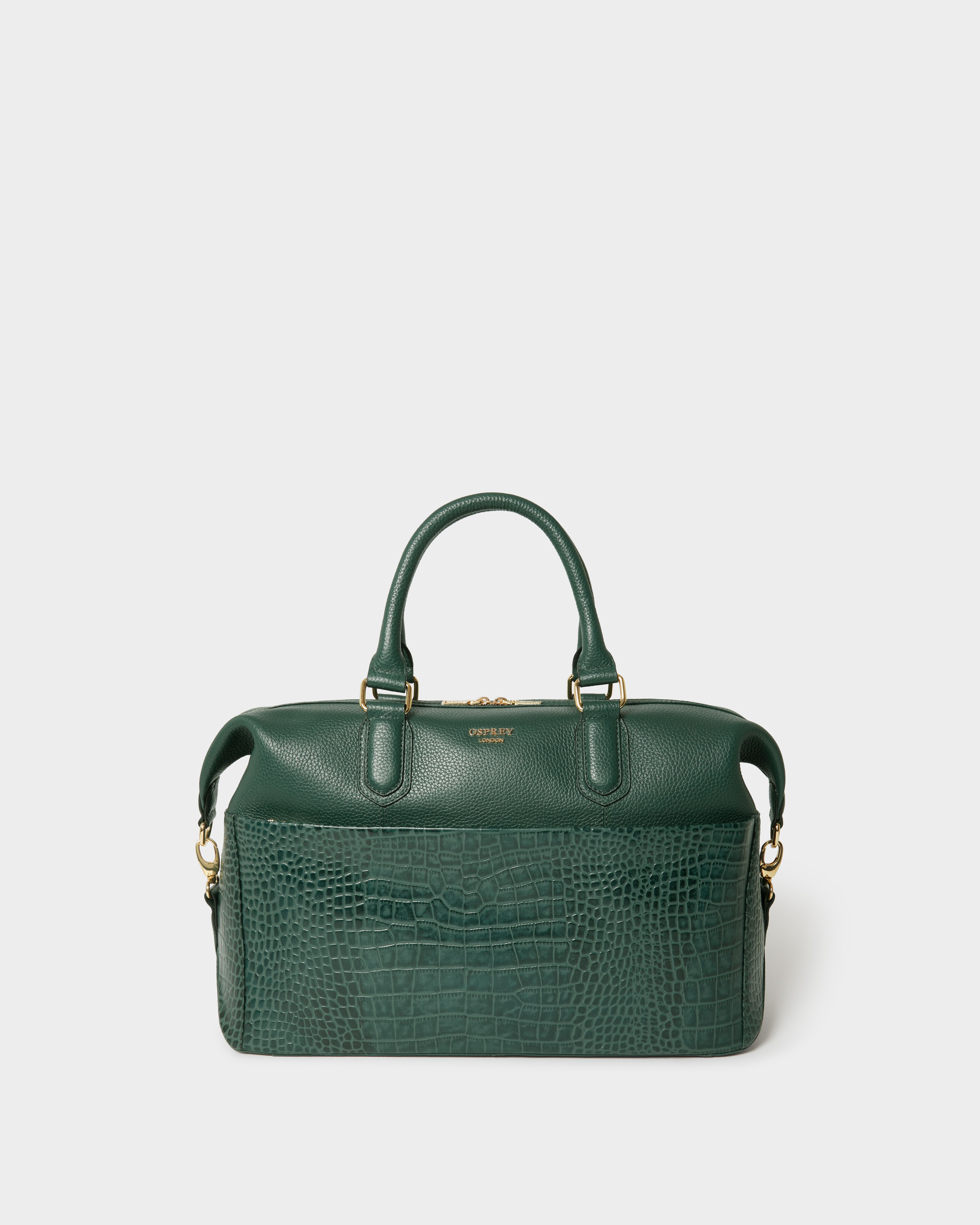 Image number 2 of The Kellie Leather Weekender in Forest