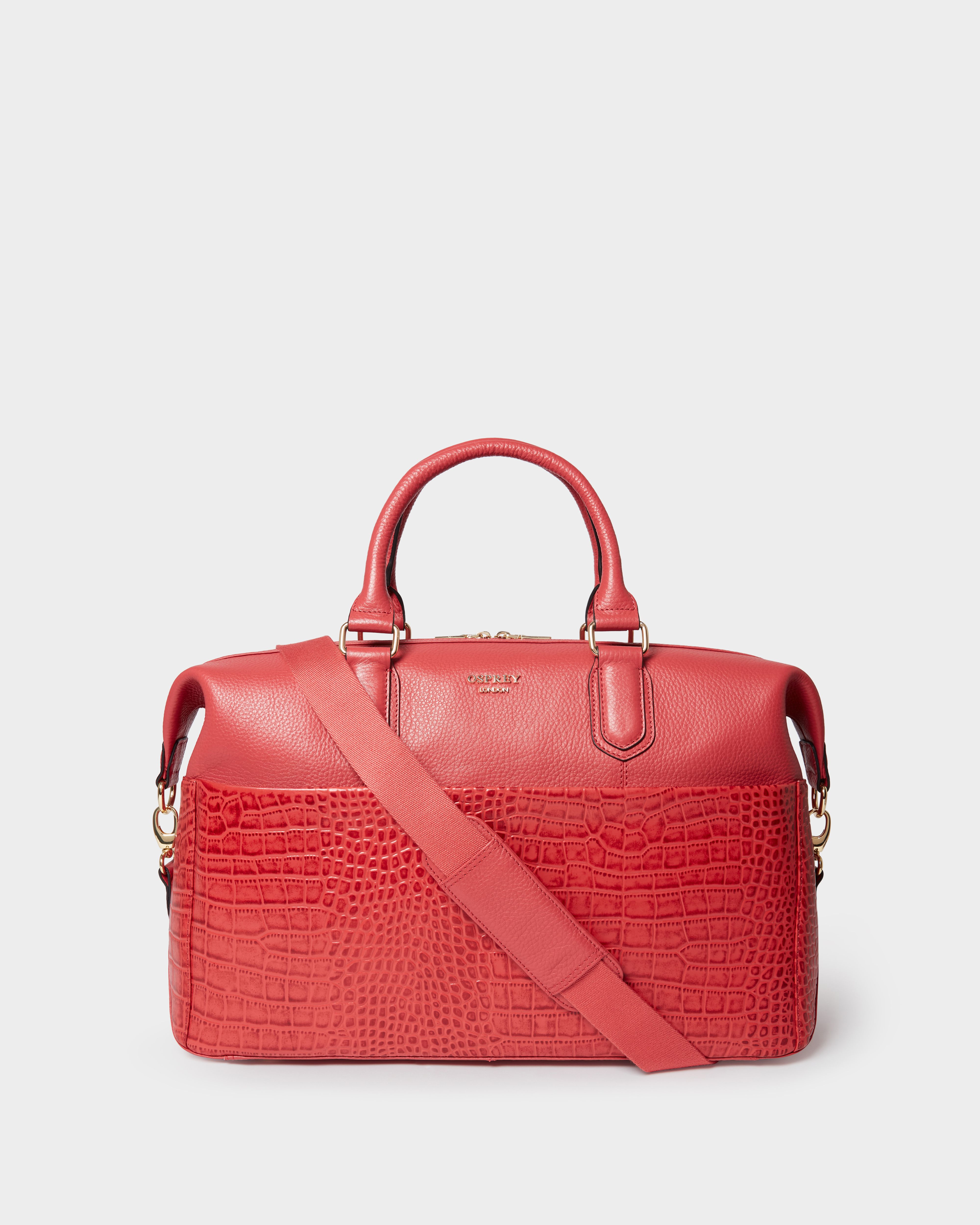 Image number 4 of The Kellie Leather Weekender in Rosewood