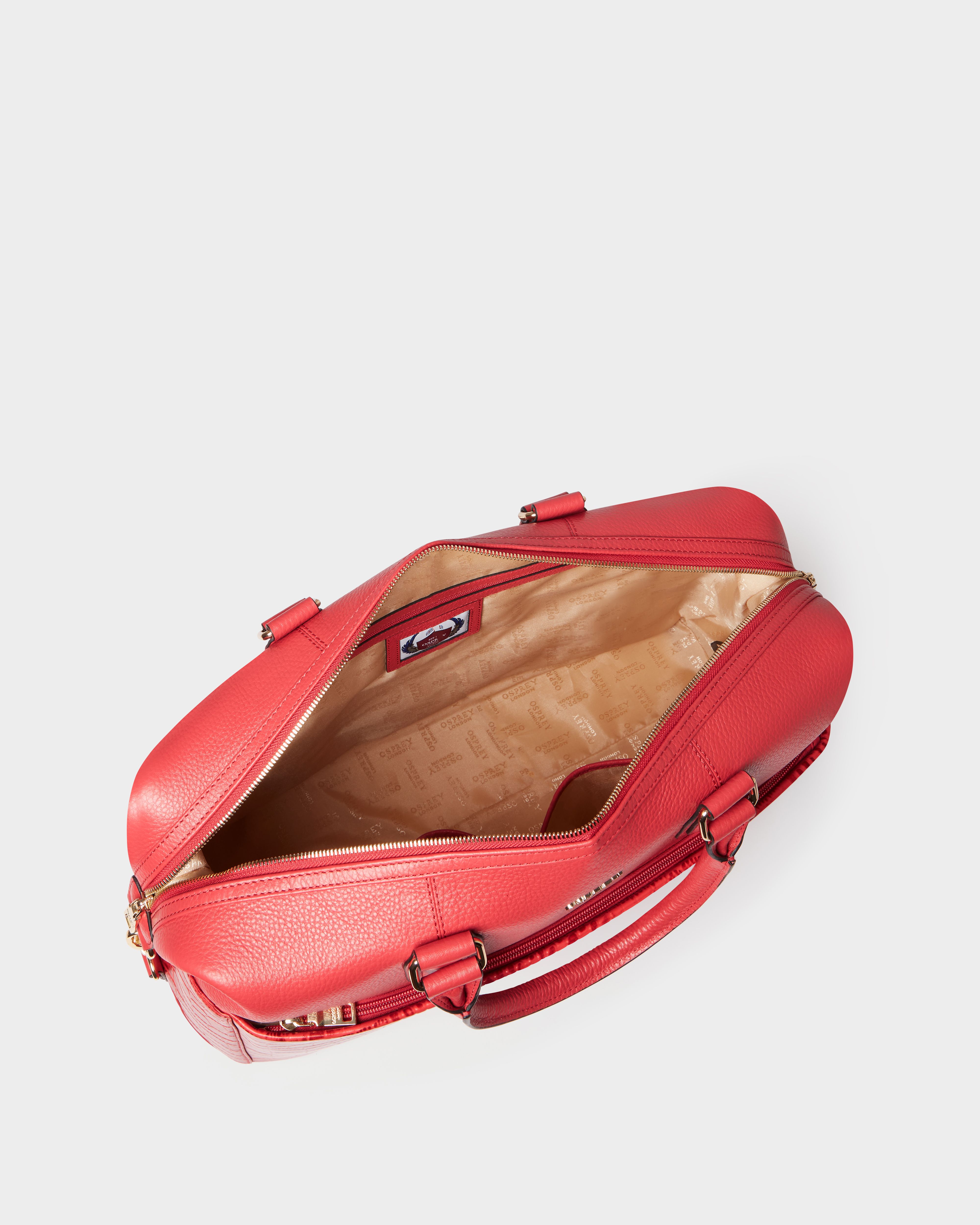 Image number 5 of The Kellie Leather Weekender in Rosewood