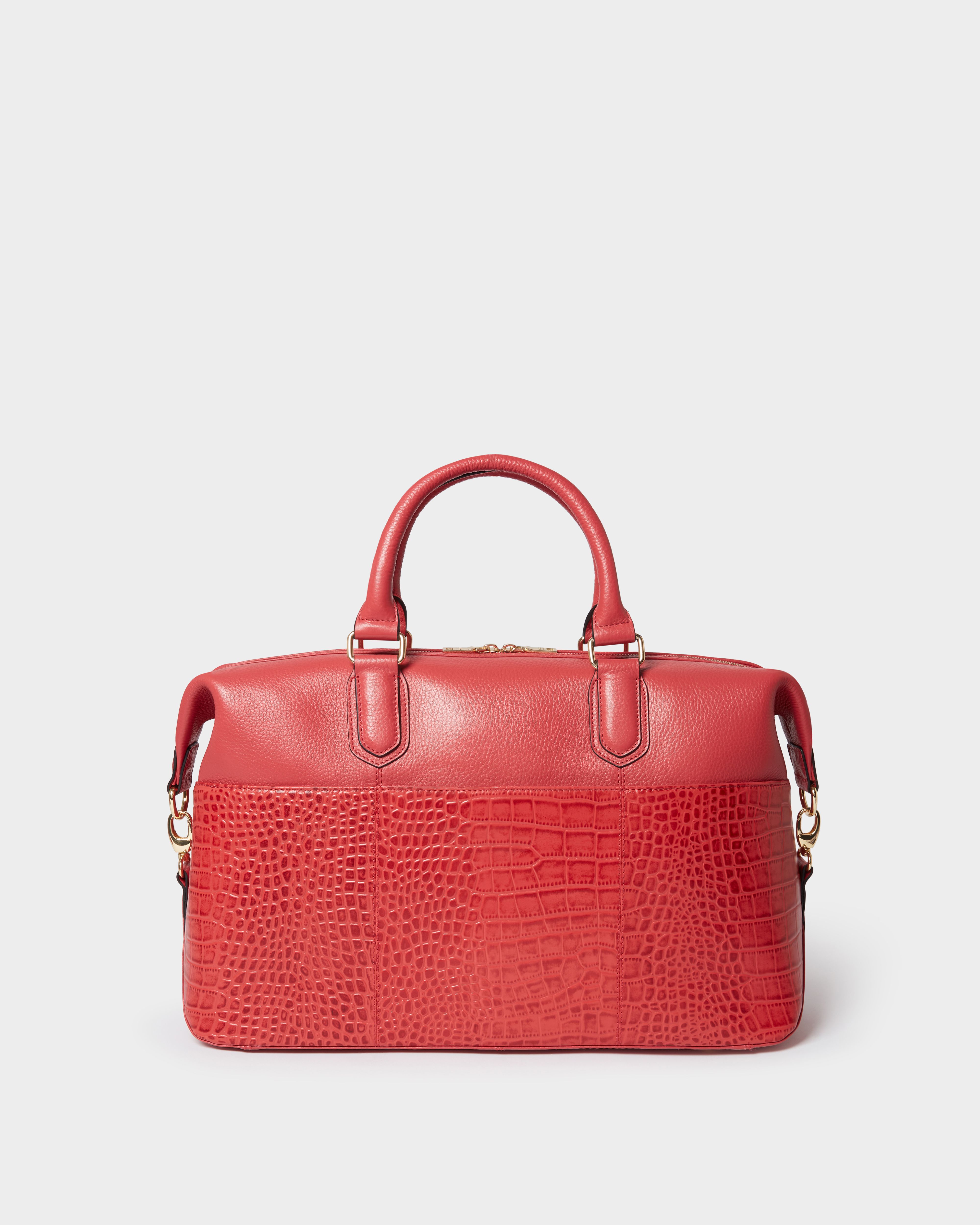 Image number 3 of The Kellie Leather Weekender in Rosewood