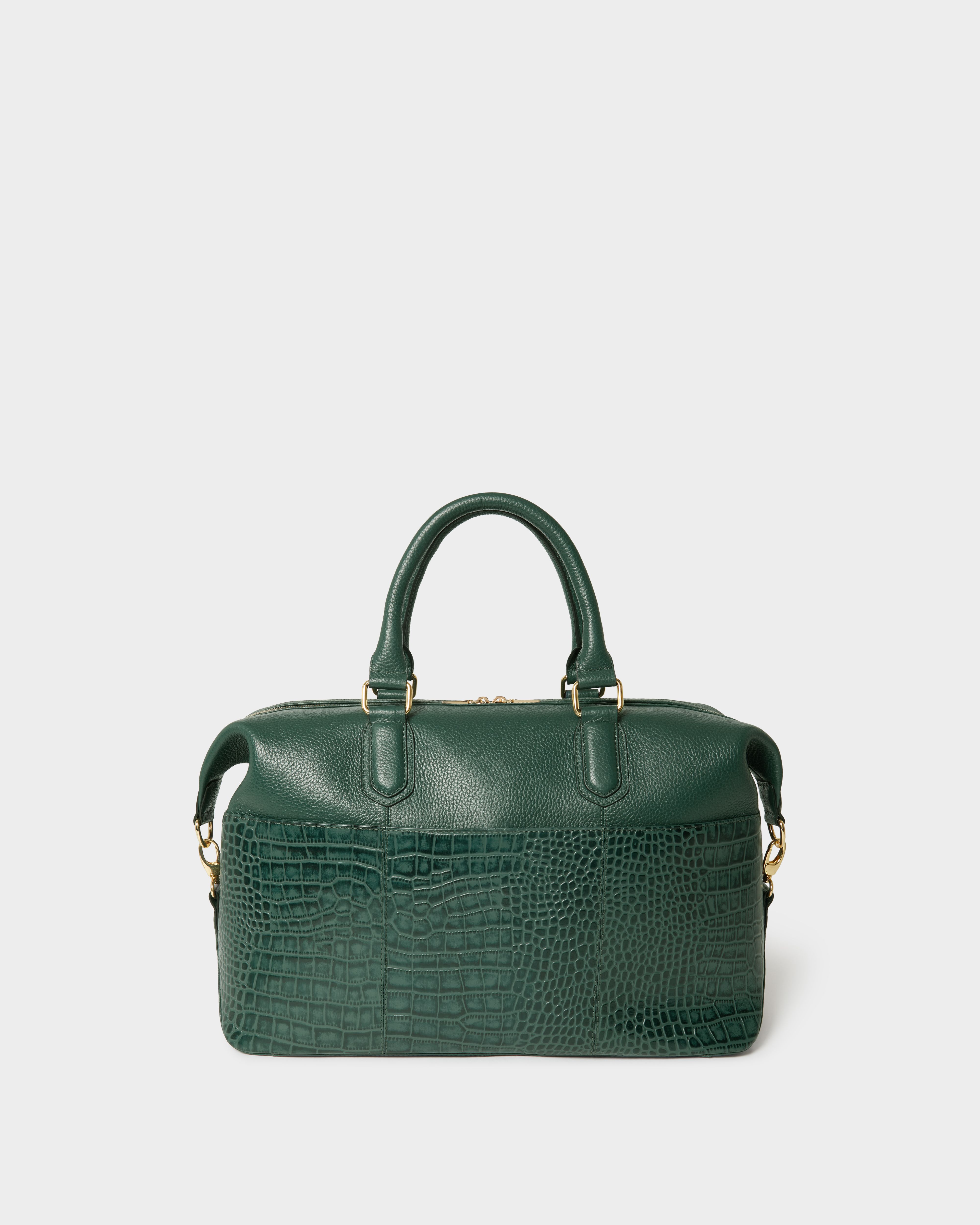 Image number 5 of The Kellie Leather Weekender in Forest