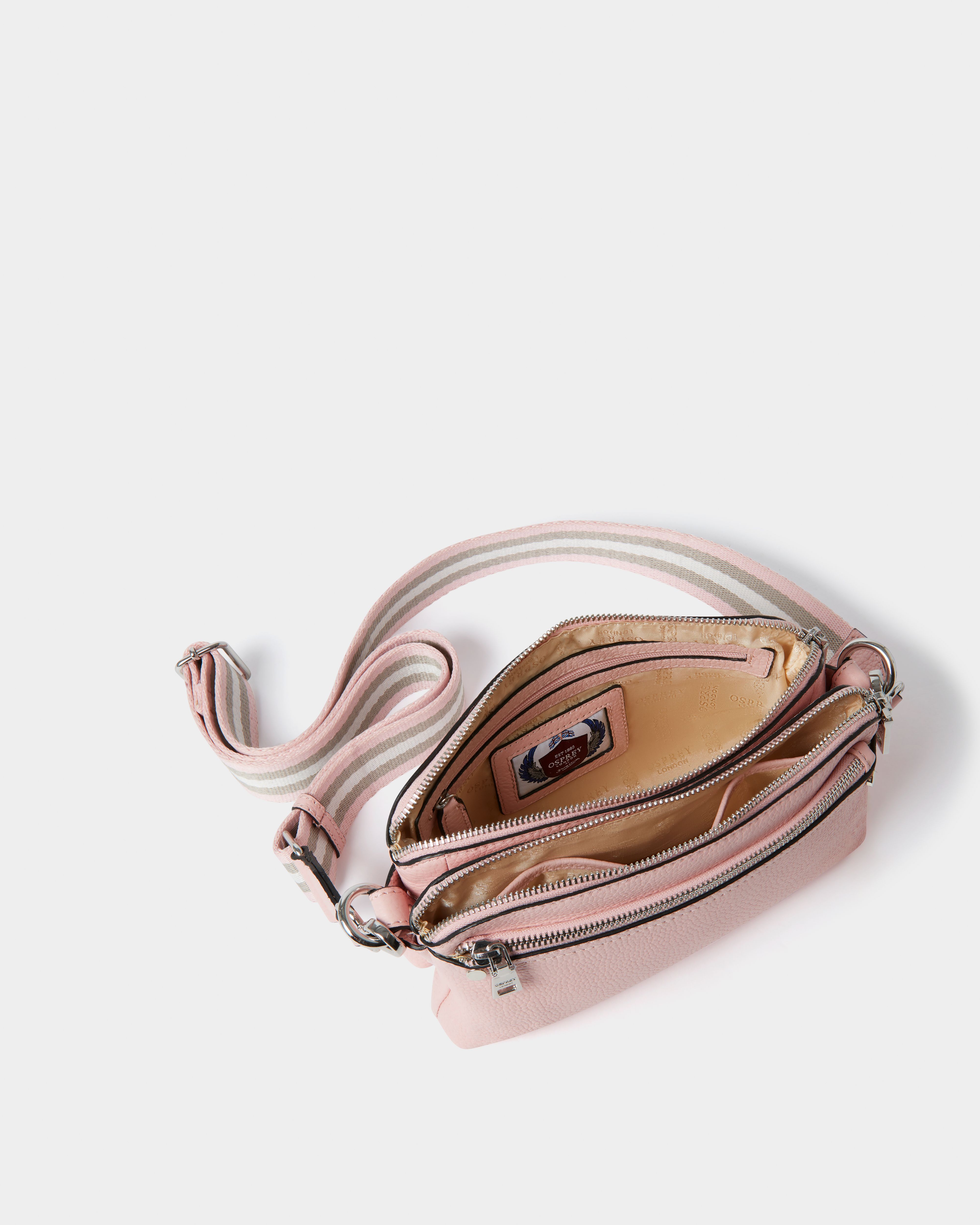 Image number 3 of The Stella Leather Crossbody in Blush